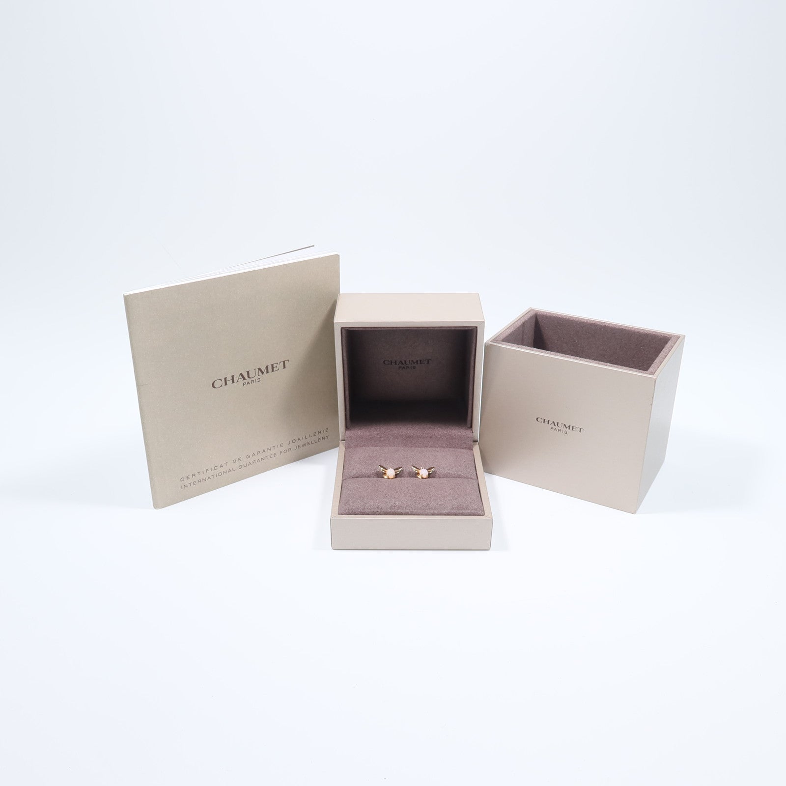 Chaumet 18K玫瑰金Honeybee Earrings蛋白石耳環