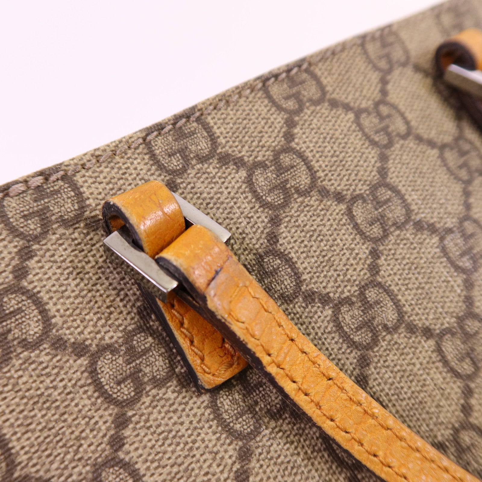 GUCCI 塗層帆布Hand Bag銀扣手挽袋