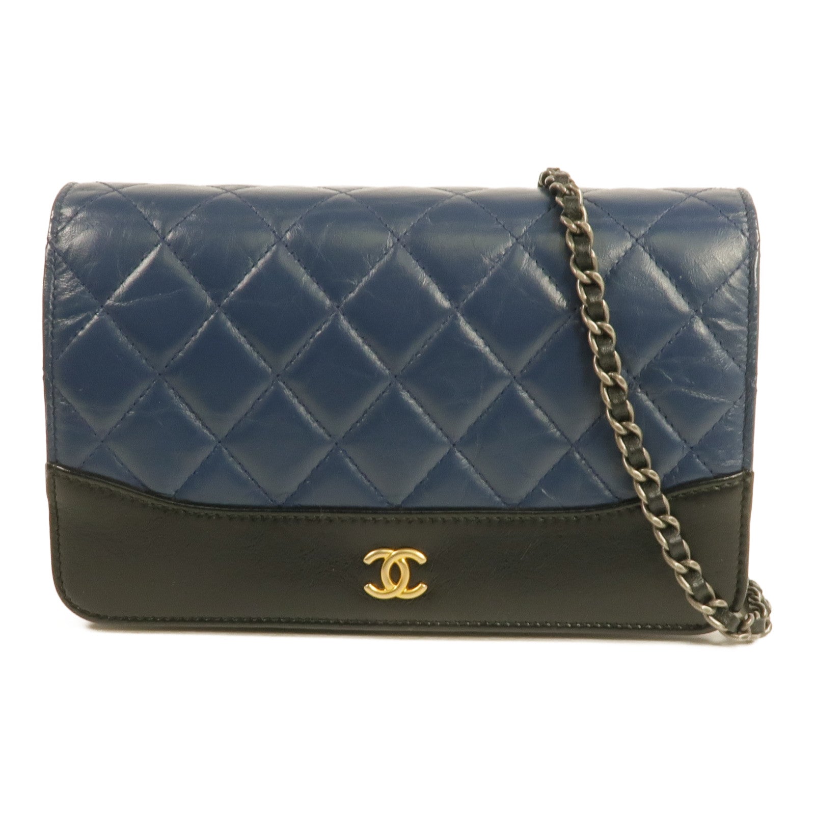 CHANEL 羊皮皮革WOC Wallet On Chain金扣鏈帶肩背袋