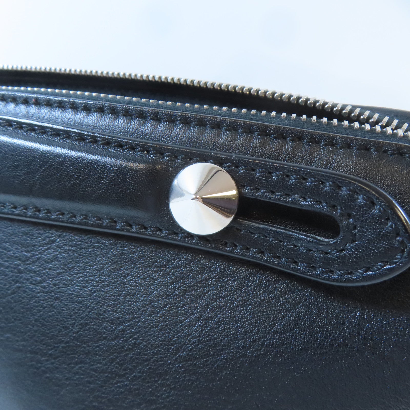 FENDI 牛皮皮革By The Way銀扣手挽肩背兩用袋黑色