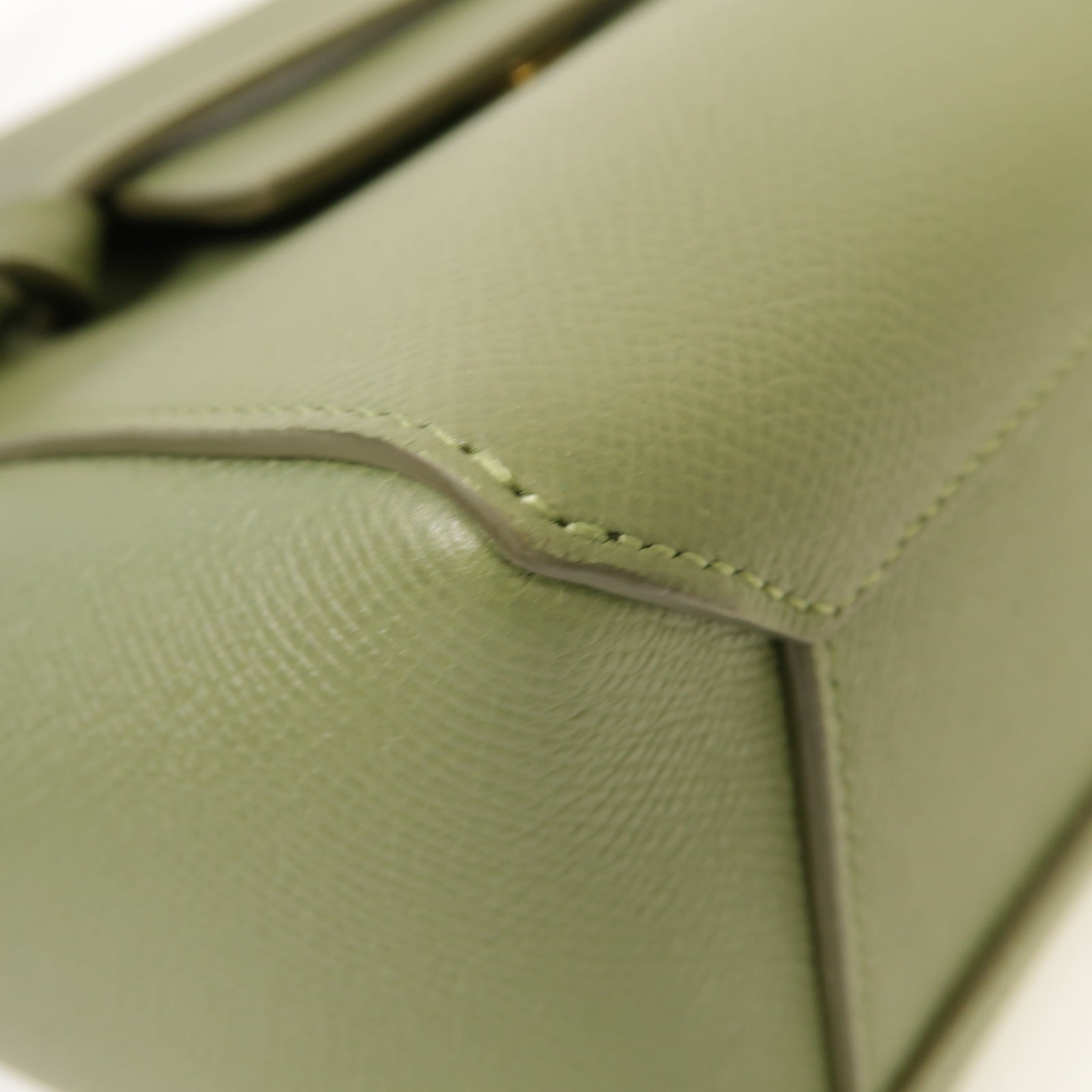 CELINE 牛皮皮革Nano Belt Bag金扣手挽肩背兩用袋綠色