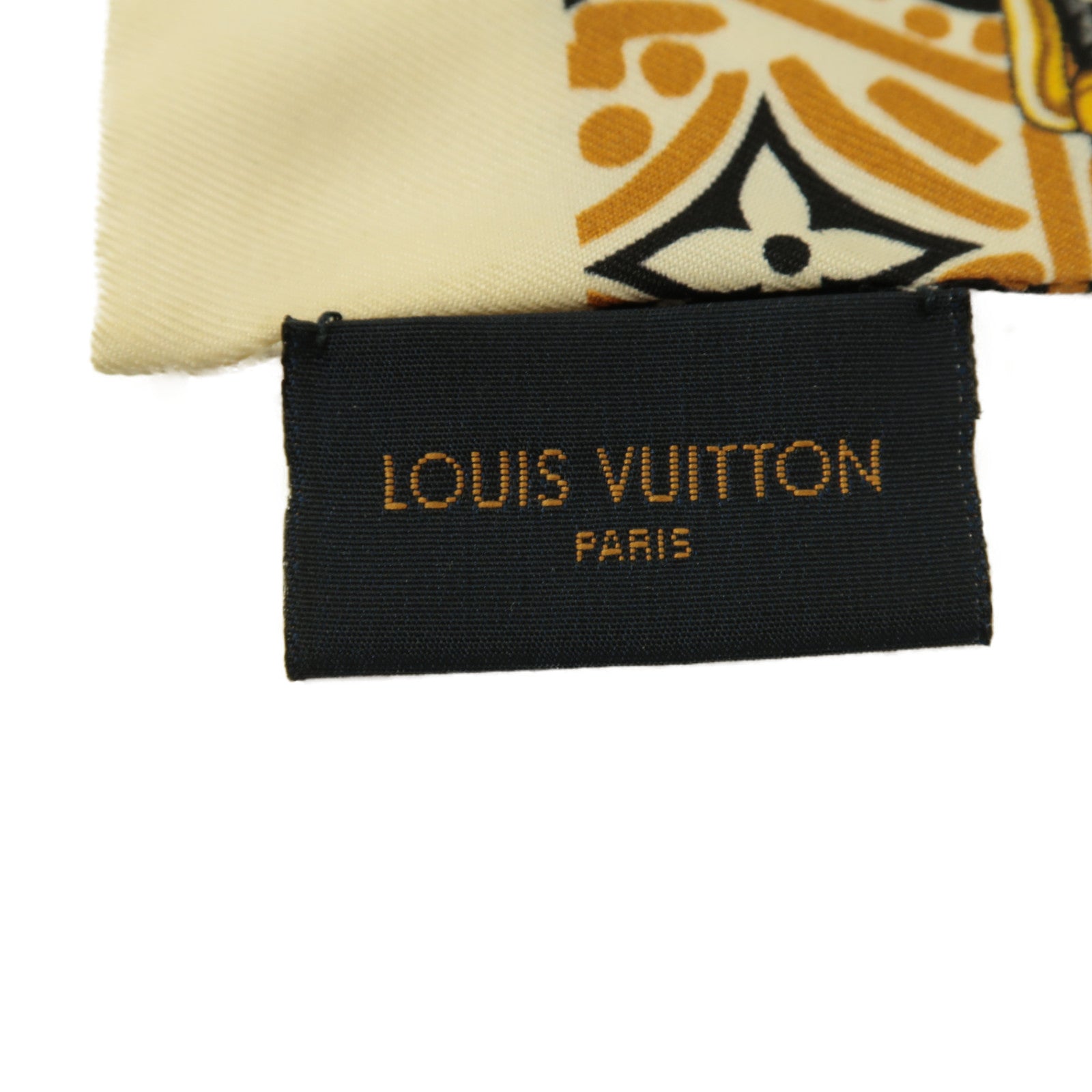 LOUIS VUITTON 絲質Crafty Confidential Bandeau絲巾啡色