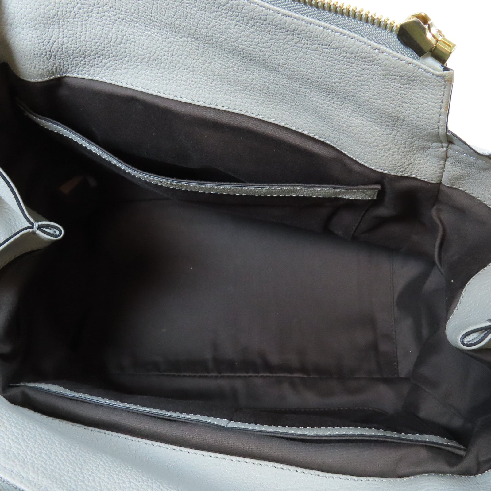 Chloe 【激減優惠】牛皮皮革2 Way Shoulder Bag金扣手挽肩背兩用袋灰色
