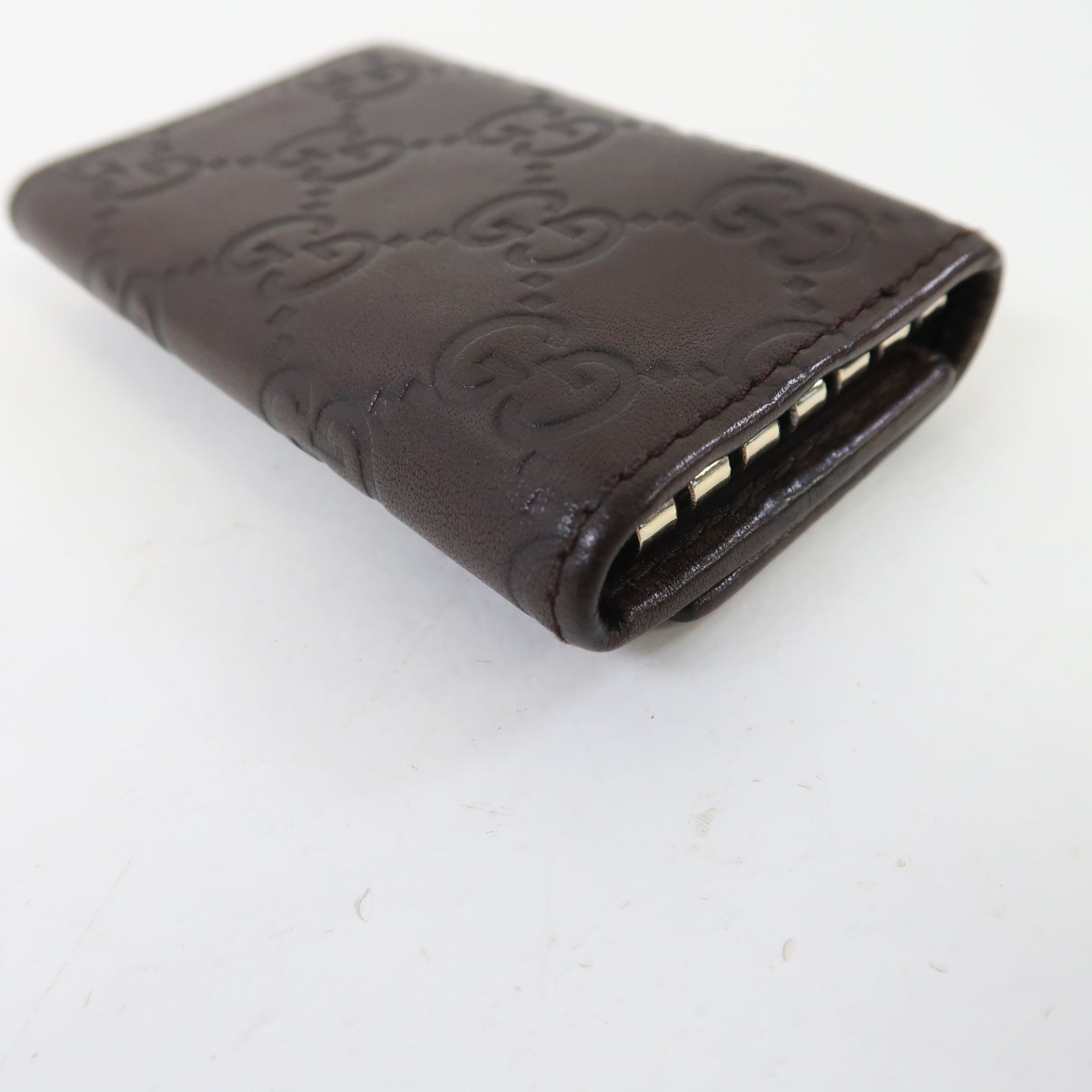 GUCCI 牛皮皮革Key Holder金扣鑰匙套啡色