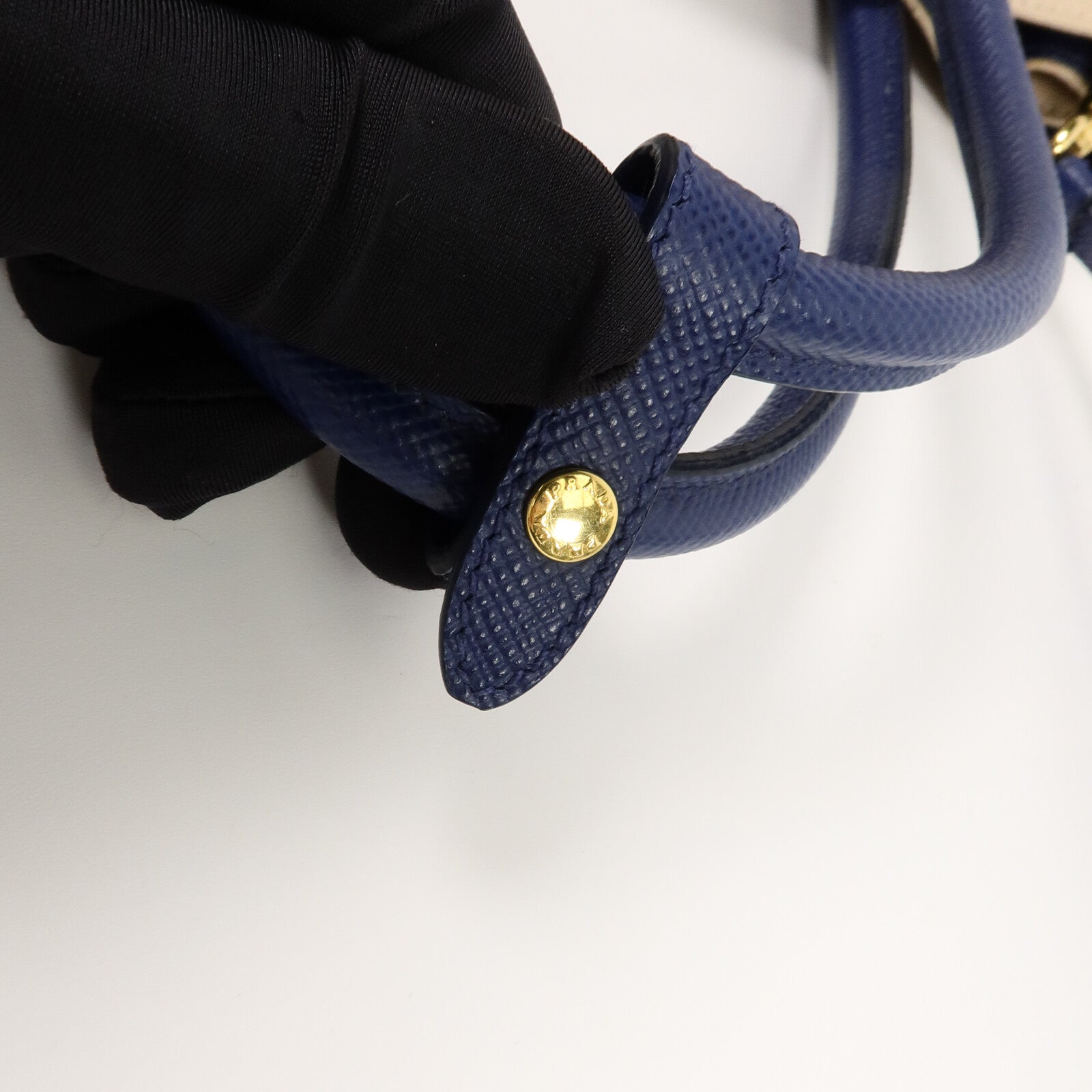 PRADA 牛皮皮革/帆布2 Way Shoulder Bag手挽肩背兩用袋