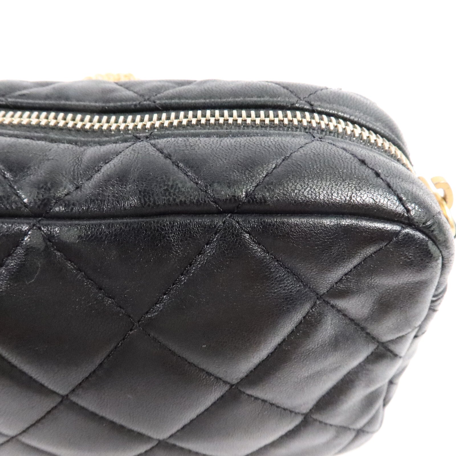 CHANEL 牛皮皮革Carmea Bag Gold Ball鏈帶肩背袋