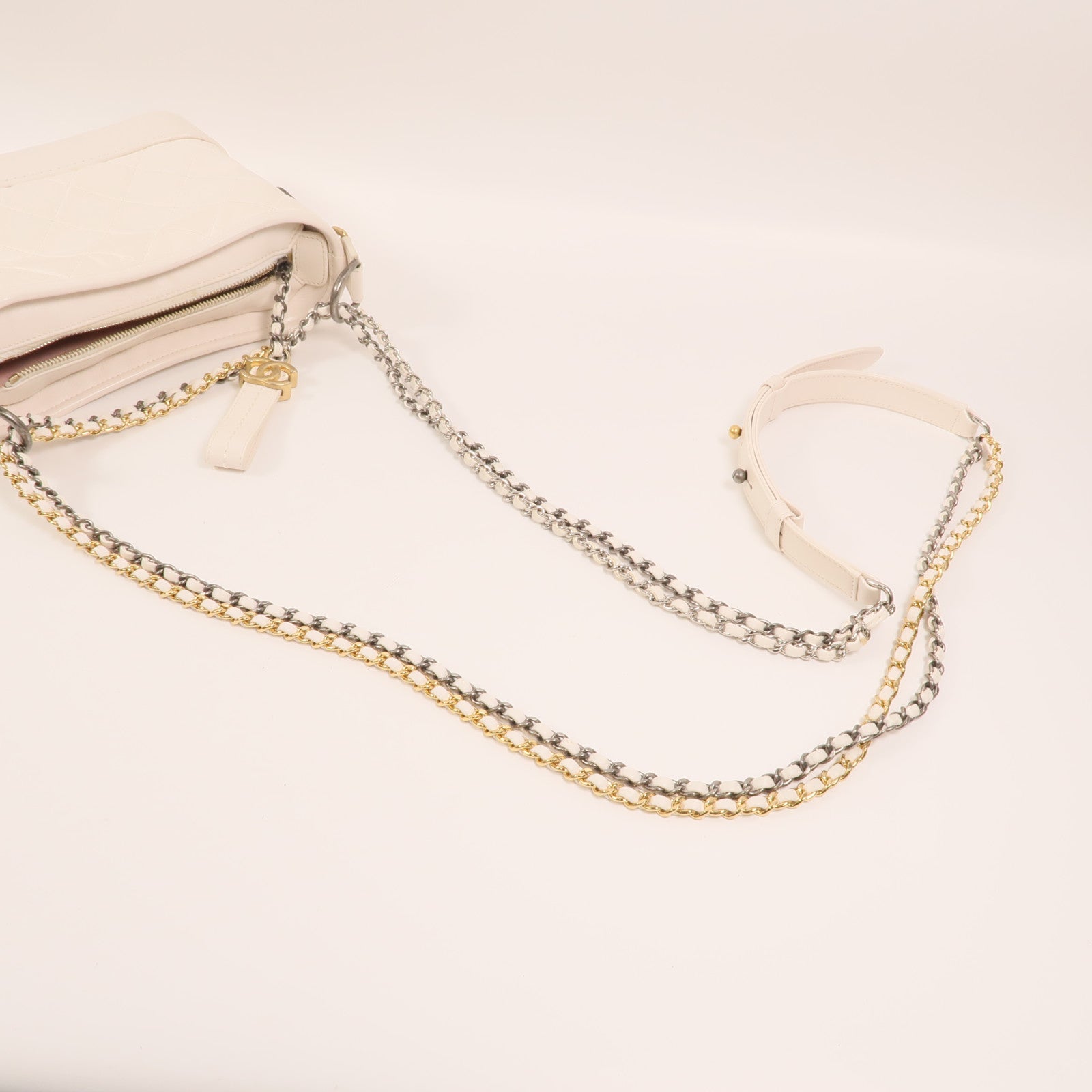 CHANEL 牛皮皮革Gabrielle鏈帶肩背袋