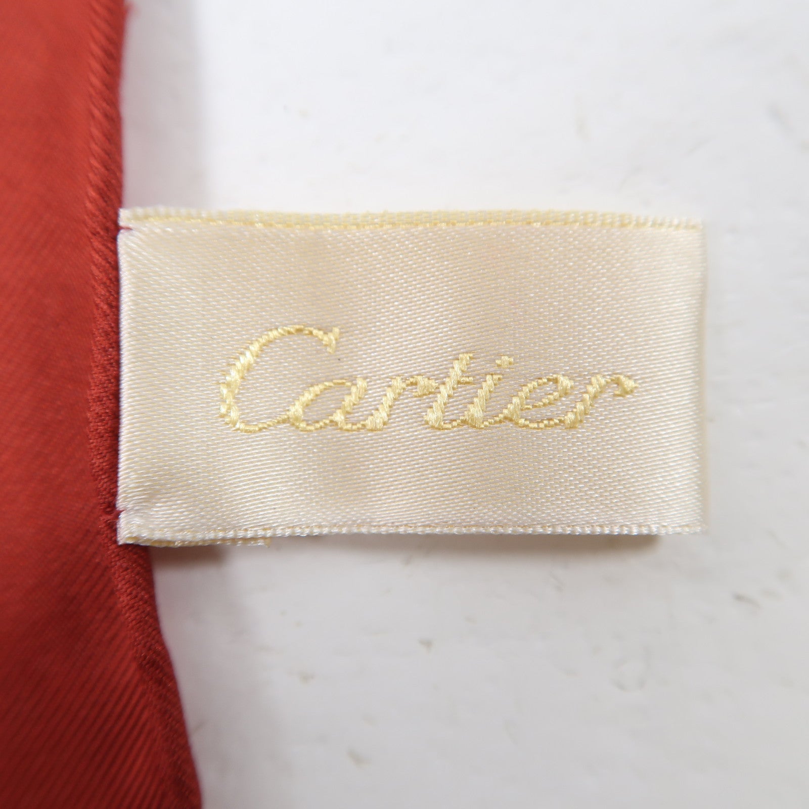 CARTIER 絲質Scarf絲巾紅色