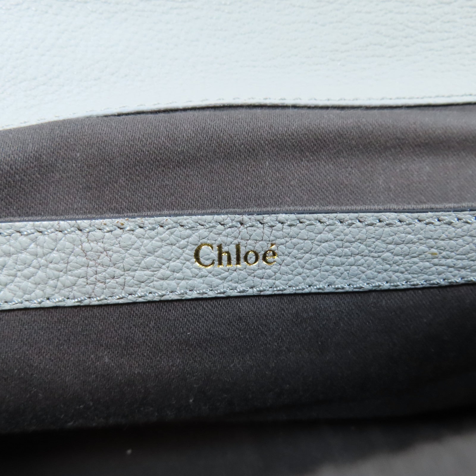 Chloe 【激減優惠】牛皮皮革2 Way Shoulder Bag金扣手挽肩背兩用袋灰色