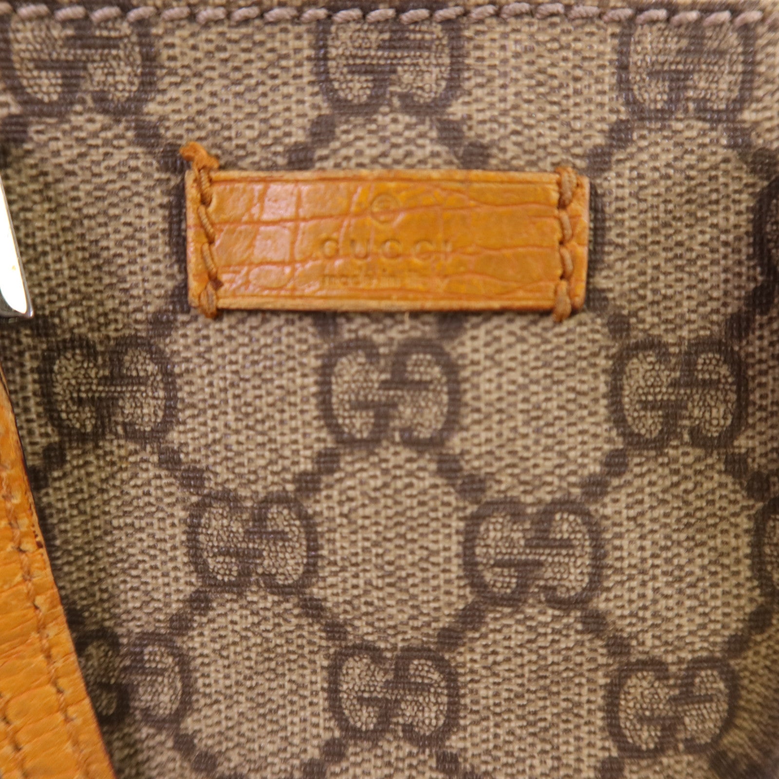 GUCCI 塗層帆布Hand Bag銀扣手挽袋
