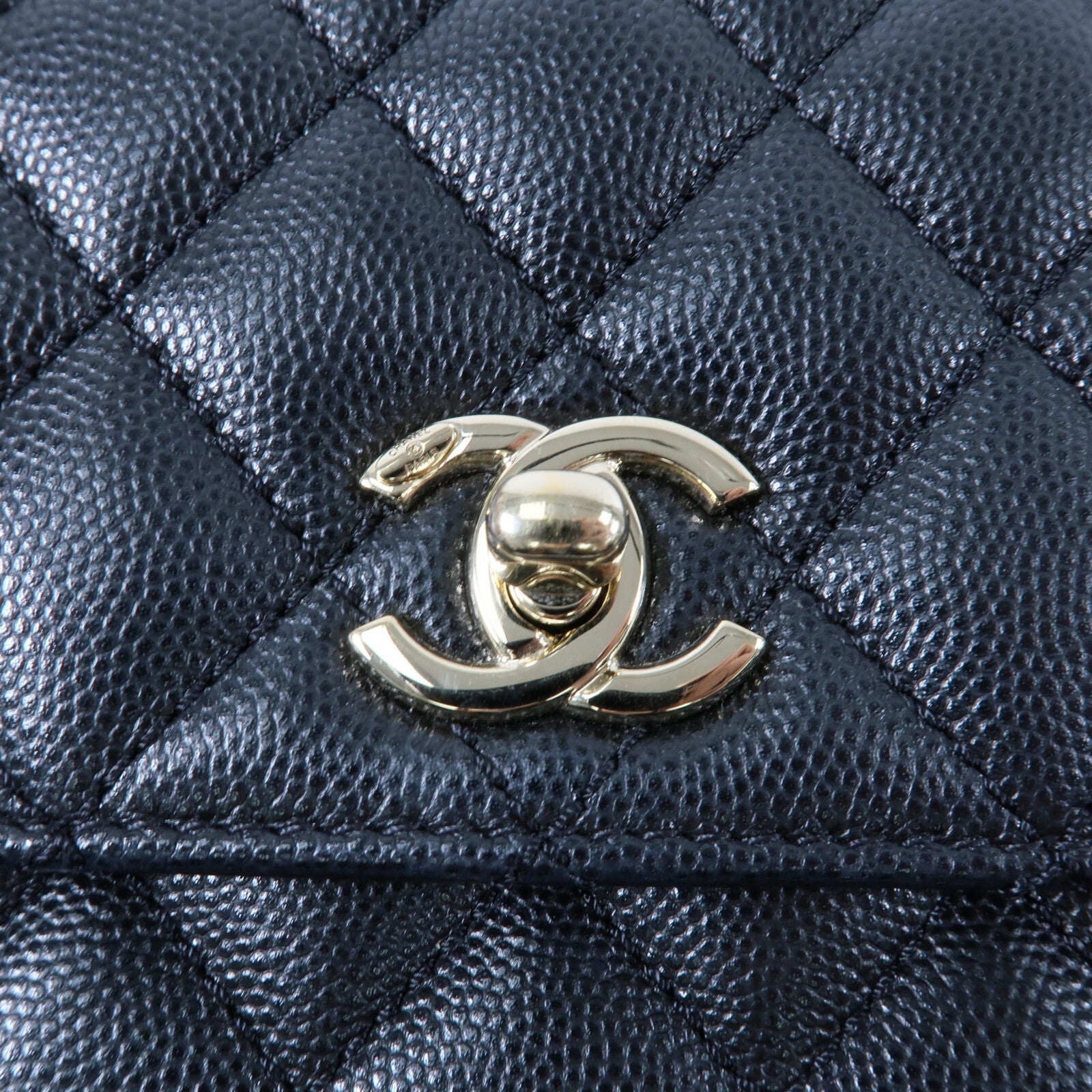 CHANEL 牛皮皮革Coco Handle Small鏈帶手挽肩背兩用袋