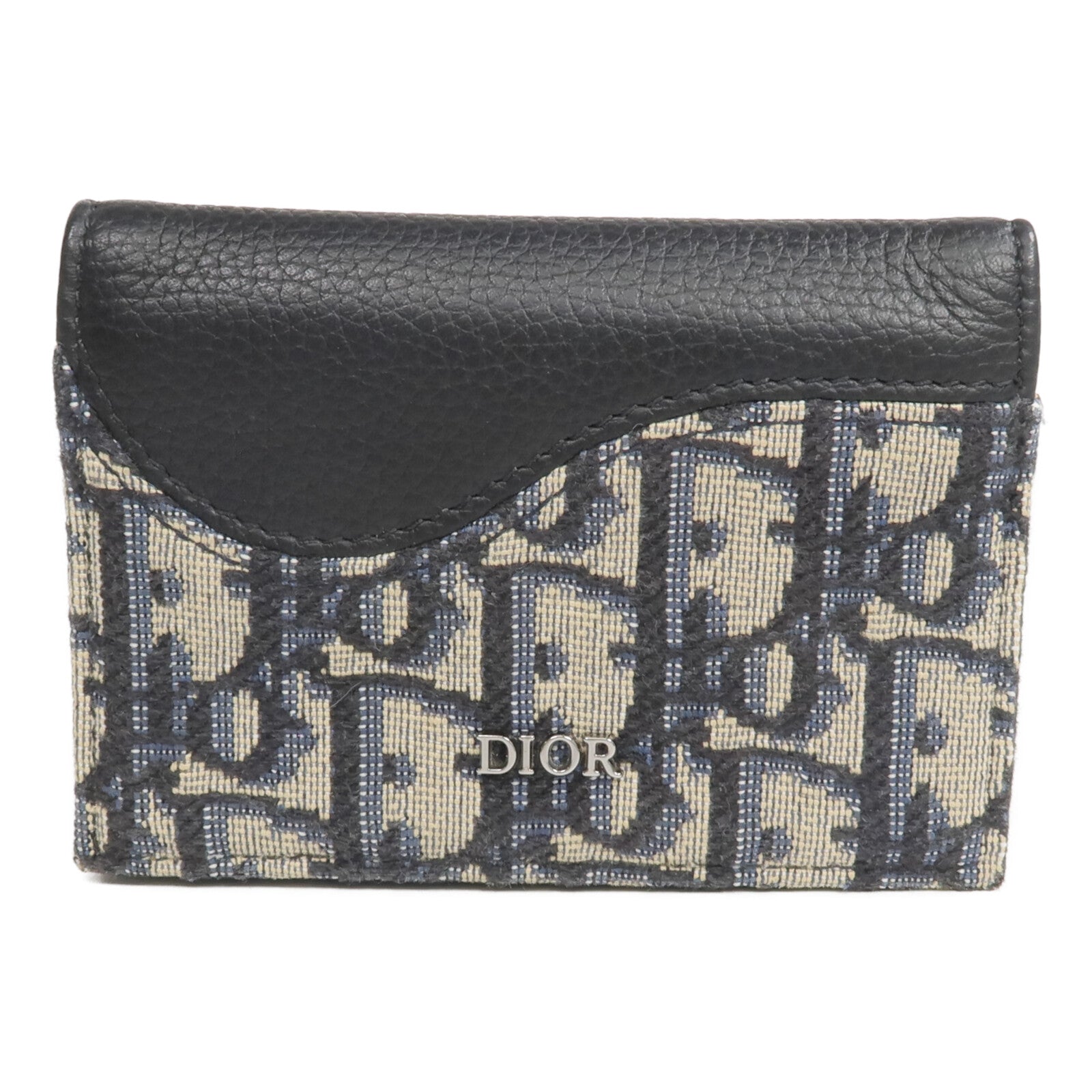 Dior 帆布/牛皮皮革Saddle Card Holder卡片套