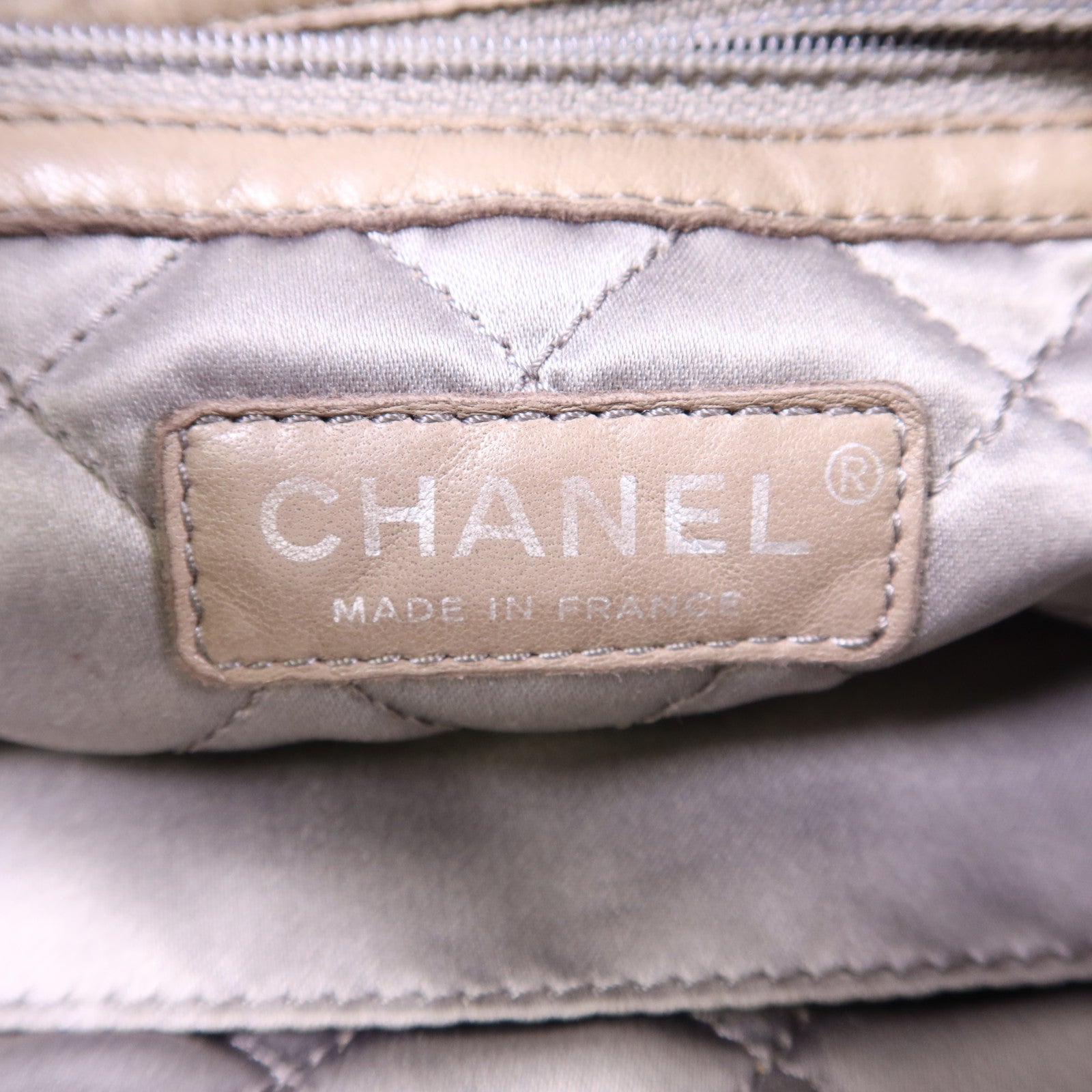 CHANEL 羊皮皮革Chain Shoulder Bag銀扣肩背袋