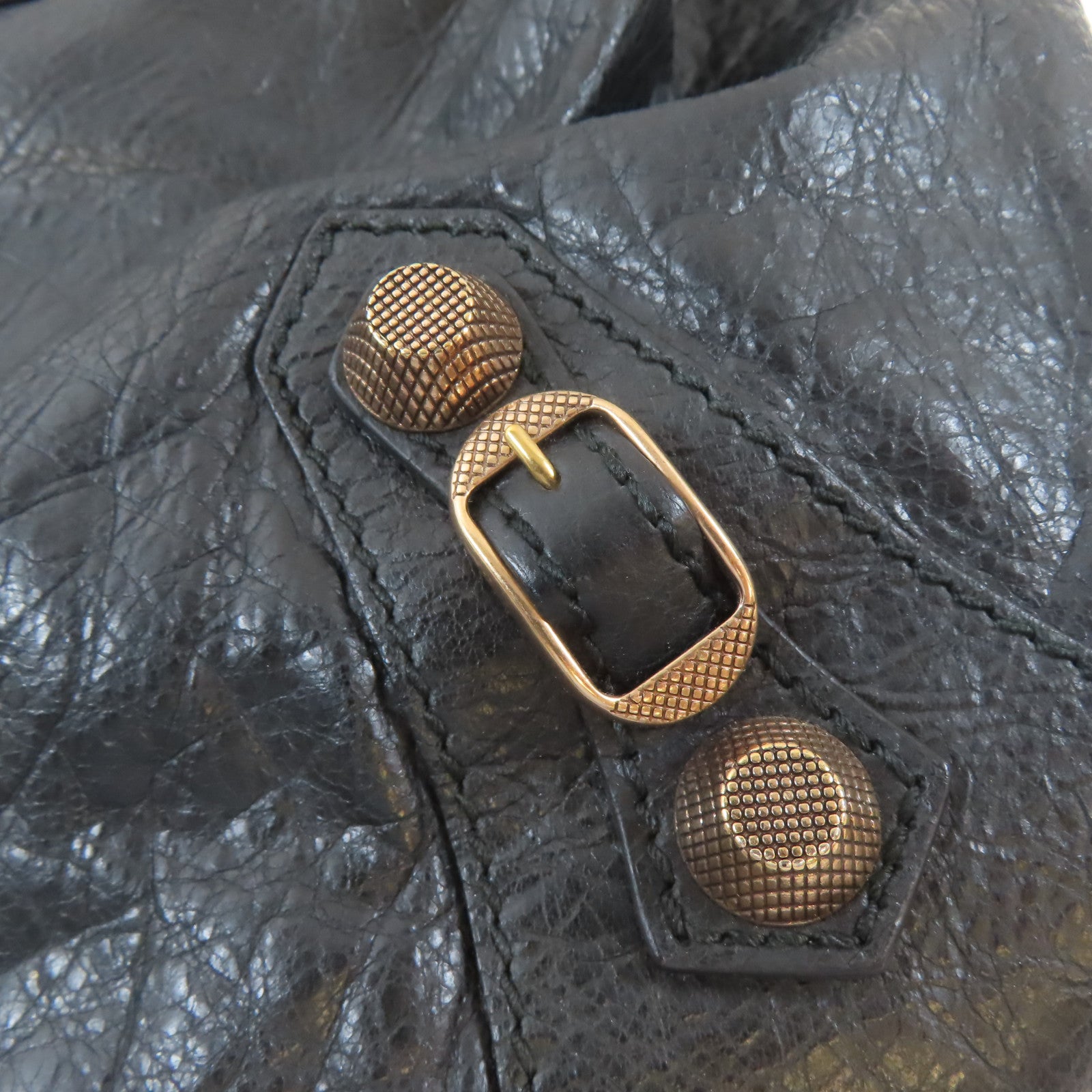 BALENCIAGA 牛皮皮革Giant Day Bag肩背袋黑色