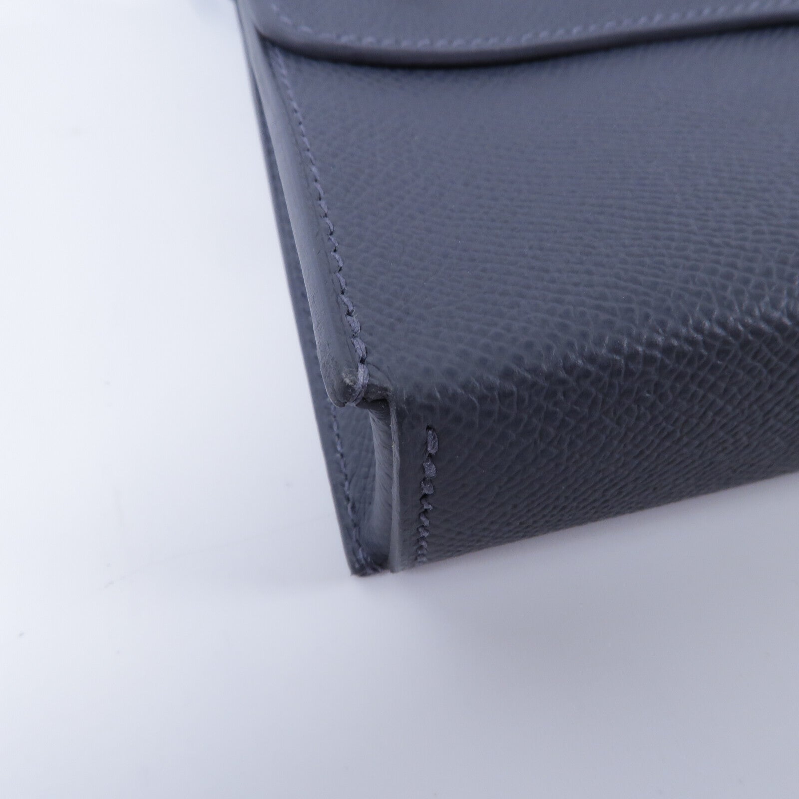 HERMES Epsom皮革Hermesnap Wallet Bag肩背袋Ardoise