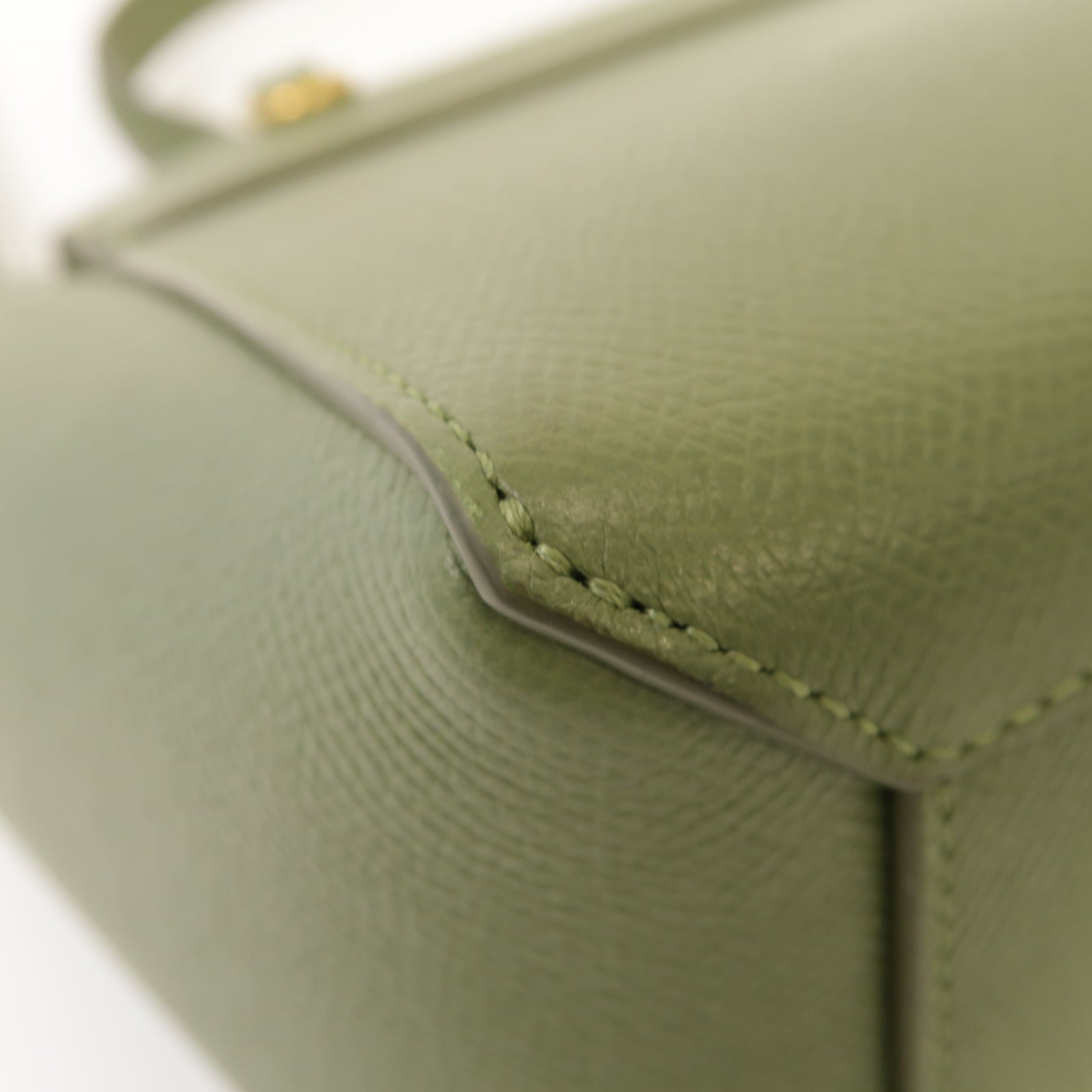 CELINE 牛皮皮革Nano Belt Bag金扣手挽肩背兩用袋綠色