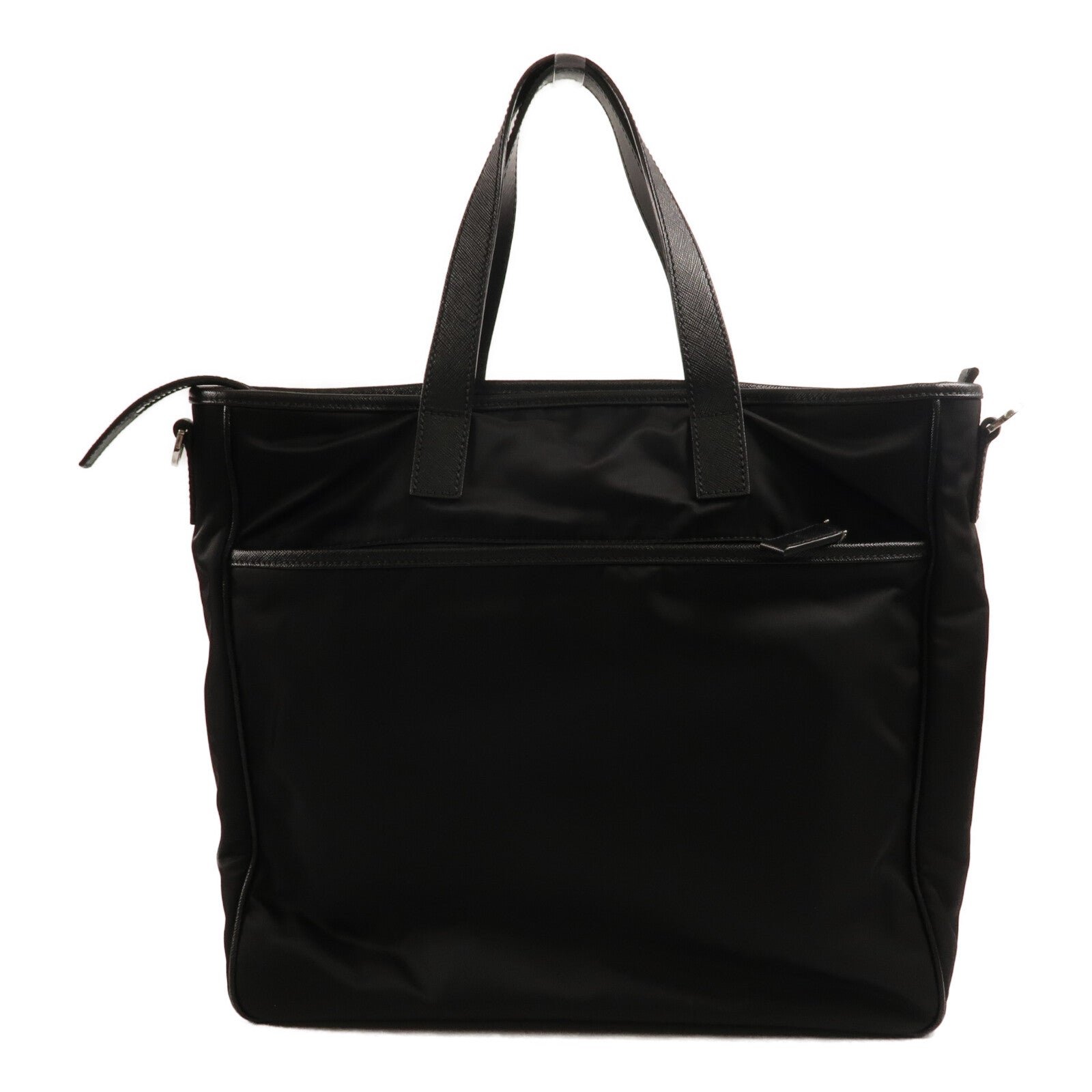 PRADA 尼龍/Saffiano皮革Tote Bag手挽肩背兩用袋