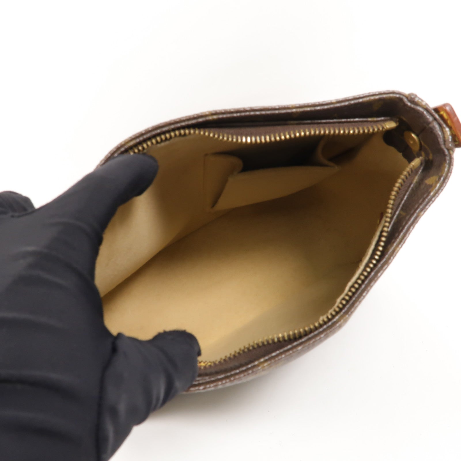 LOUIS VUITTON Monogram Looping MM金扣肩背袋棕色