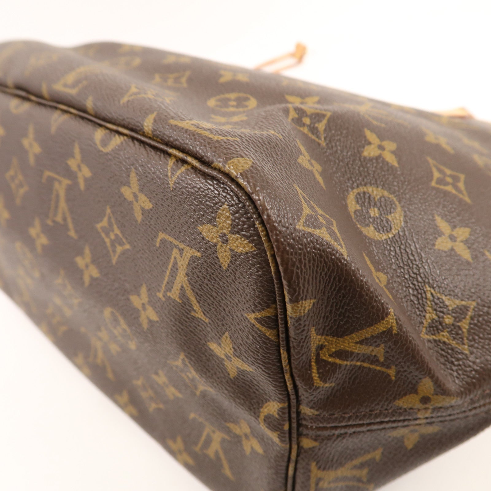 LOUIS VUITTON Monogram Neverfull MM金扣手挽袋