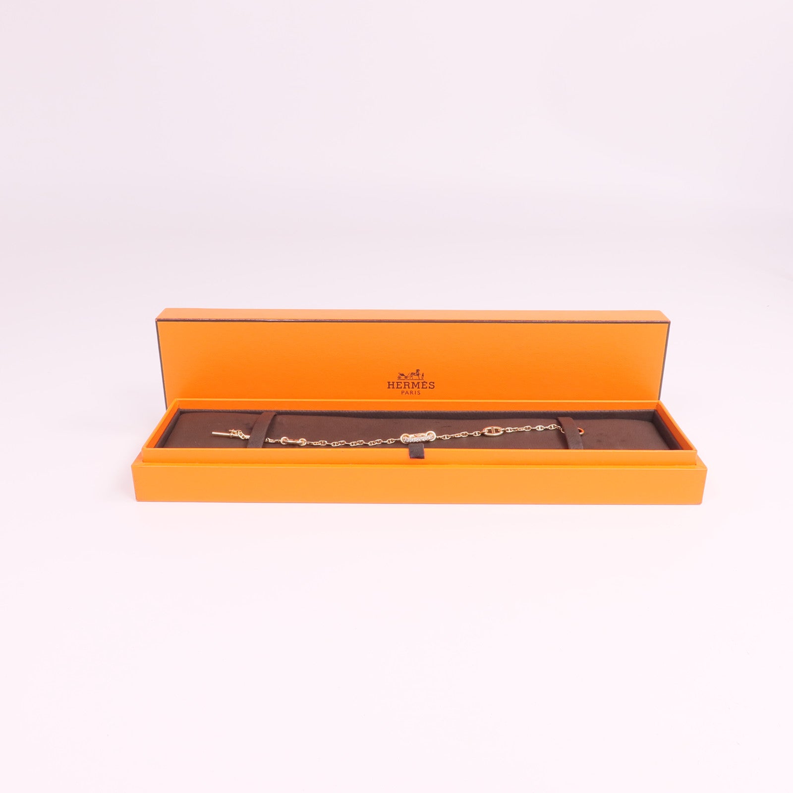 HERMES 18K玫瑰金Farandole Bracelet鑽石手鏈