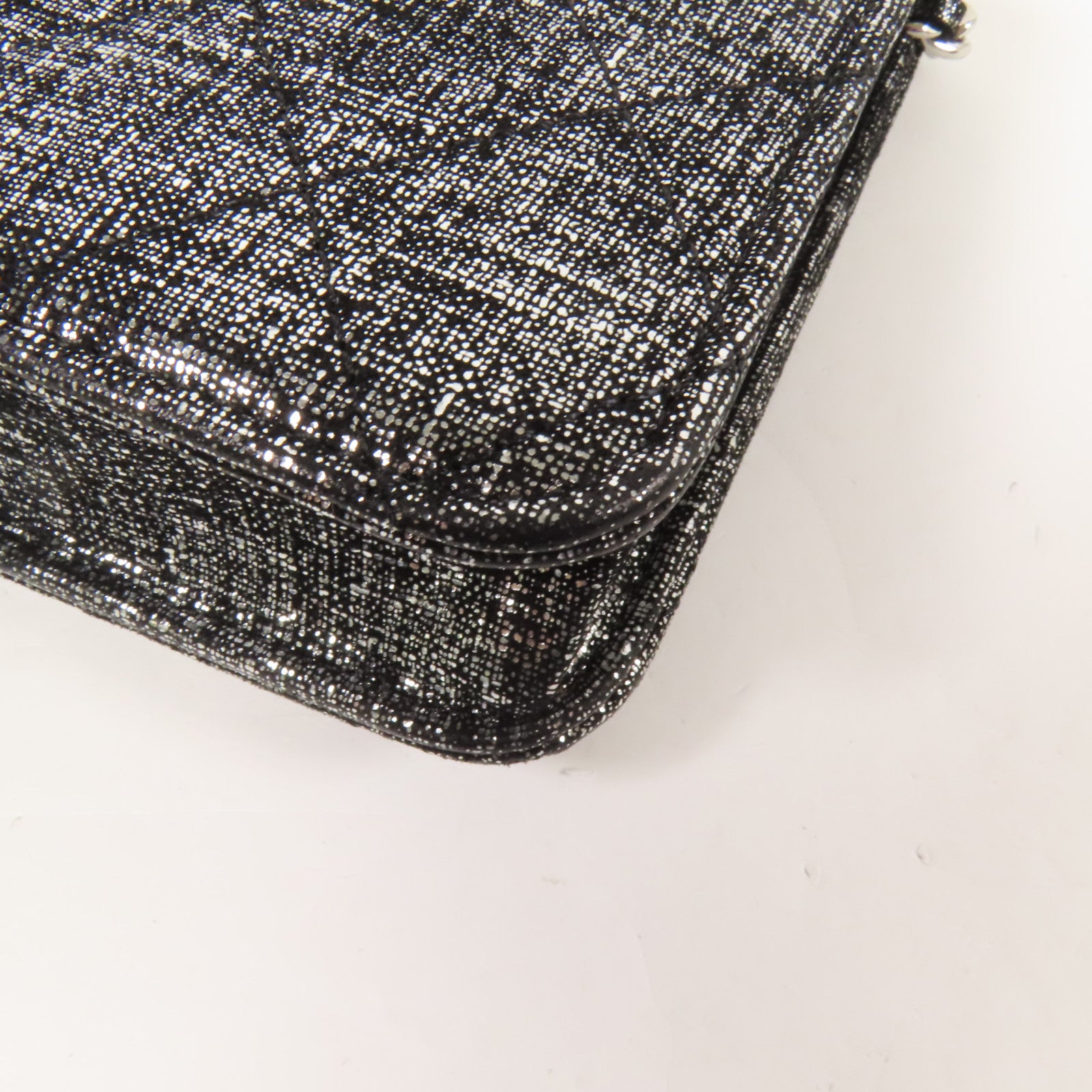 CHANEL 帆布WOC Wallet On Chain銀扣鏈帶肩背袋