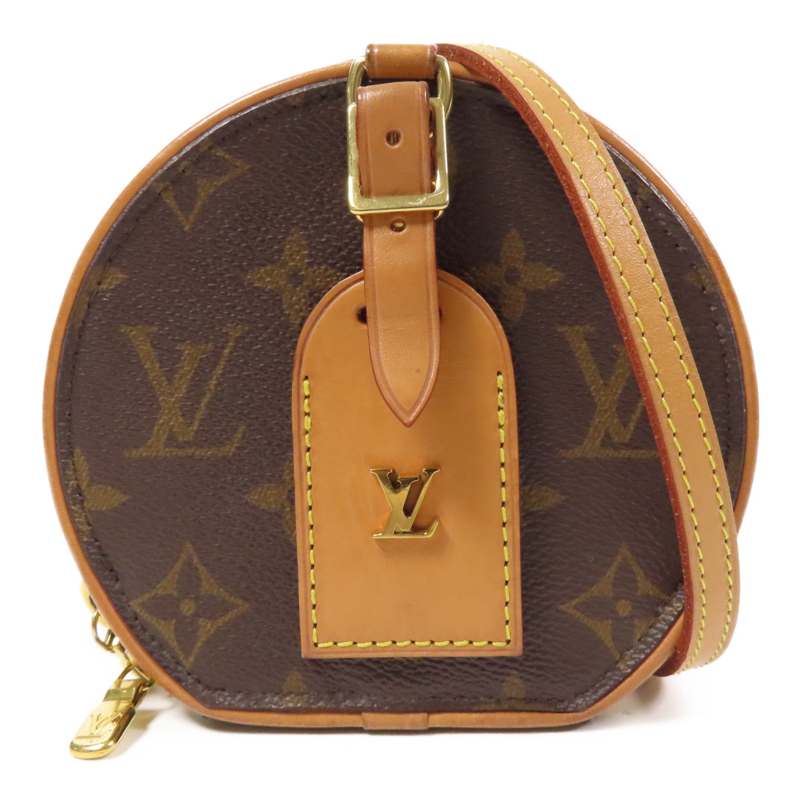 LOUIS VUITTON 【激減優惠】Monogram Mini Boite Chapeau金扣手挽肩背兩用袋棕色