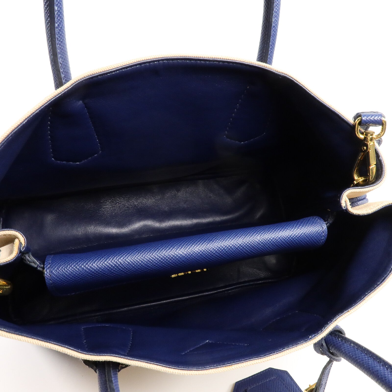 PRADA 牛皮皮革/帆布2 Way Shoulder Bag手挽肩背兩用袋