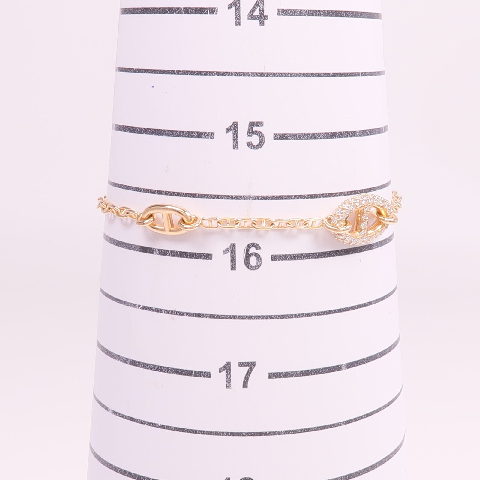 HERMES 18K玫瑰金Farandole Bracelet鑽石手鏈