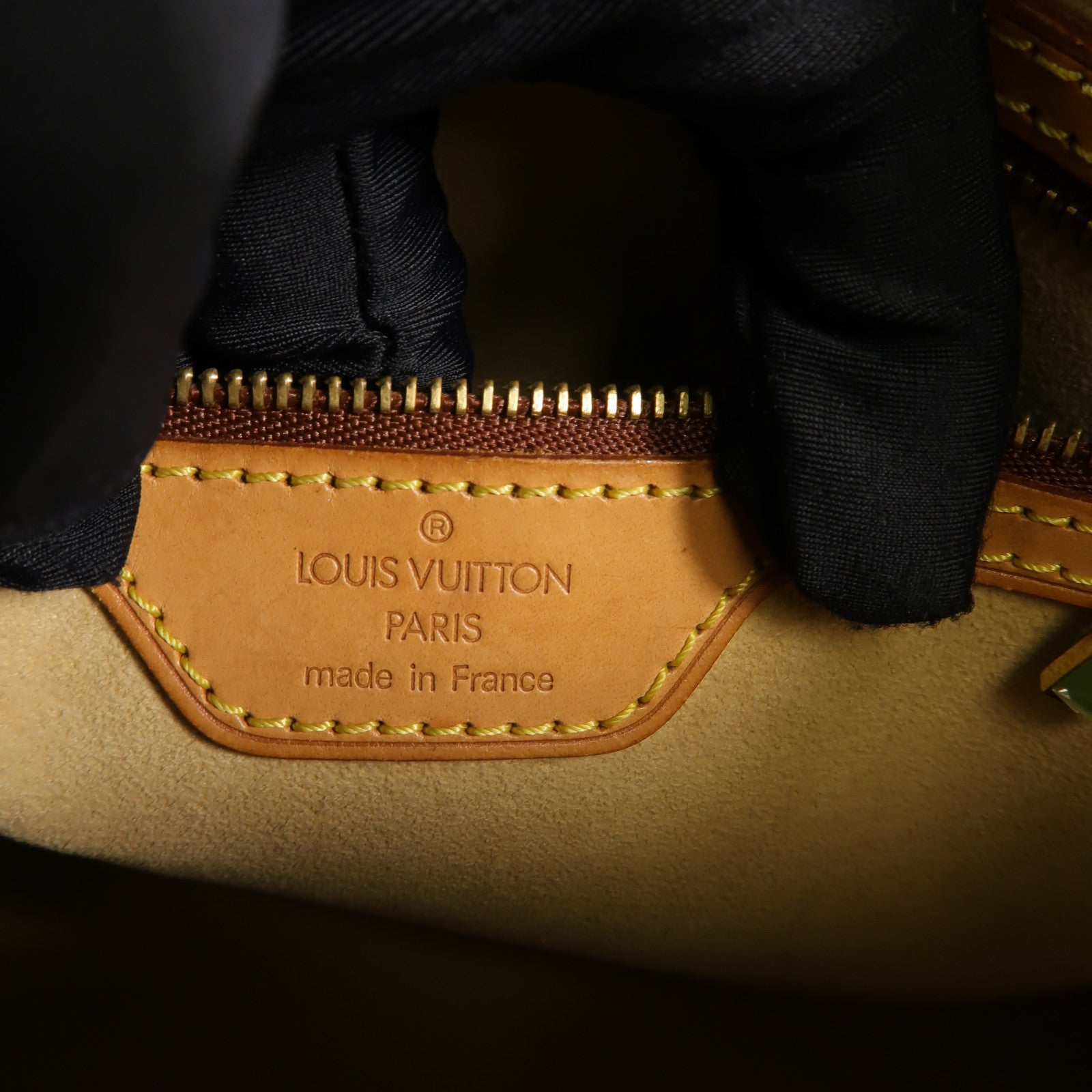 LOUIS VUITTON Monogram Looping MM金扣肩背袋棕色