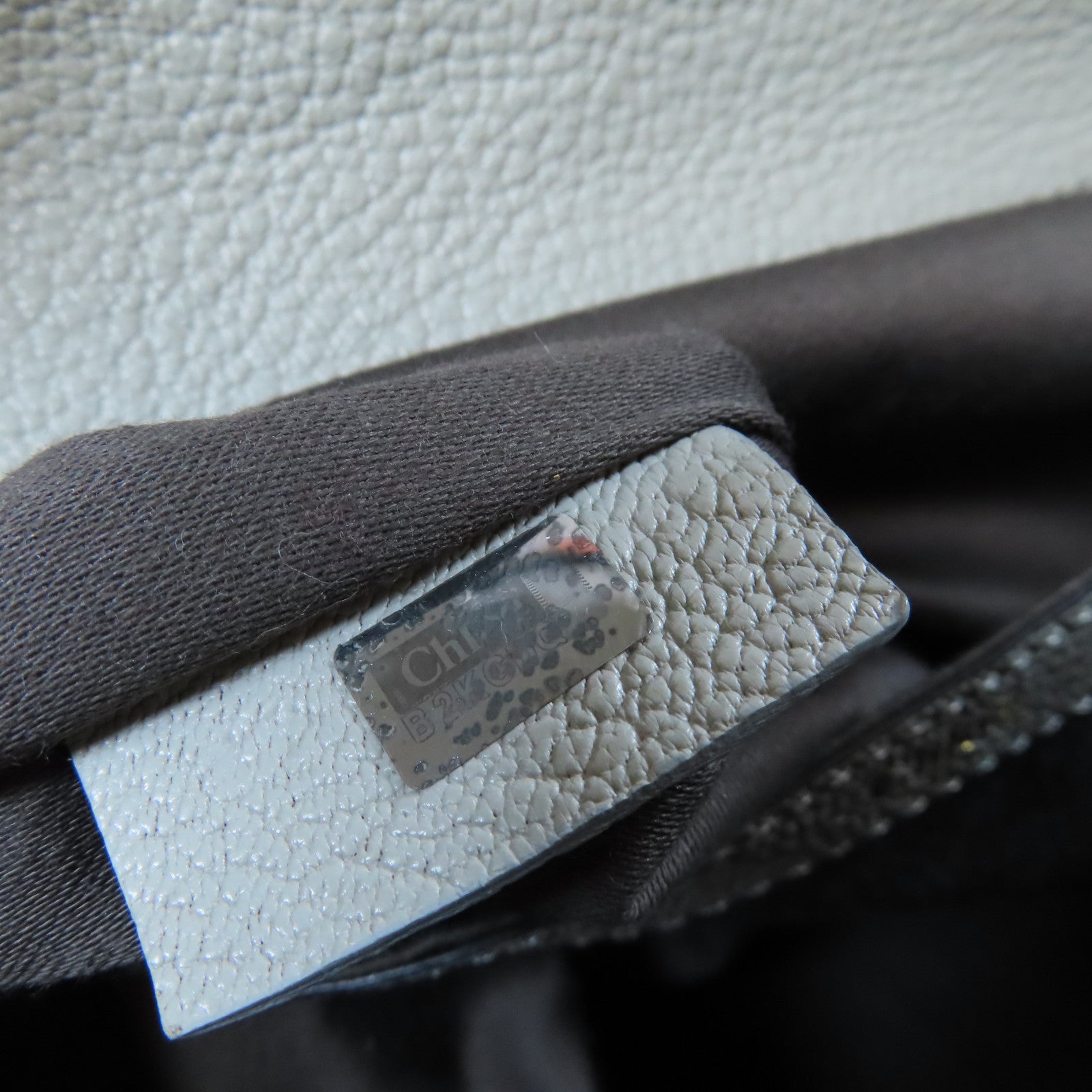 Chloe 【激減優惠】牛皮皮革2 Way Shoulder Bag金扣手挽肩背兩用袋灰色