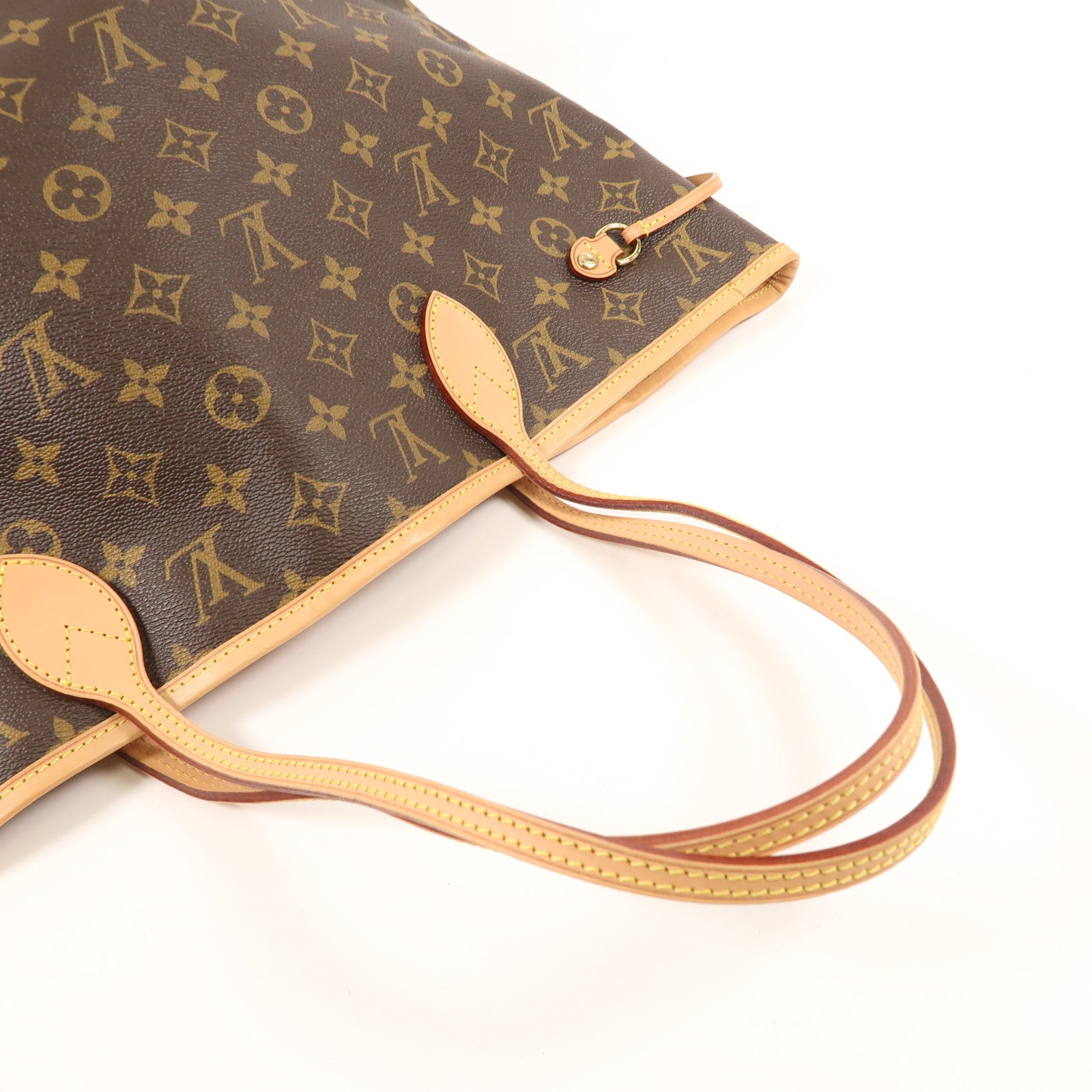 LOUIS VUITTON Monogram Neverfull MM金扣手挽袋