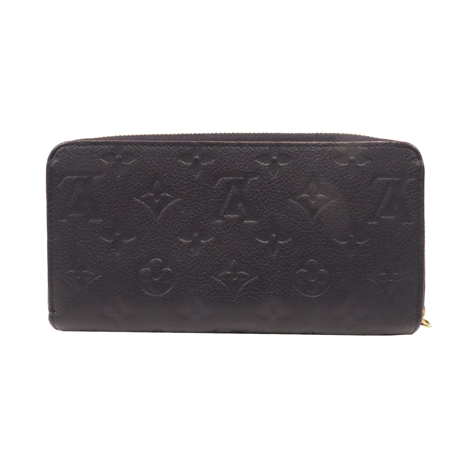 LOUIS VUITTON Monogram Empreinte Zippy Wallet金扣拉鍊長錢包藍色/紅色