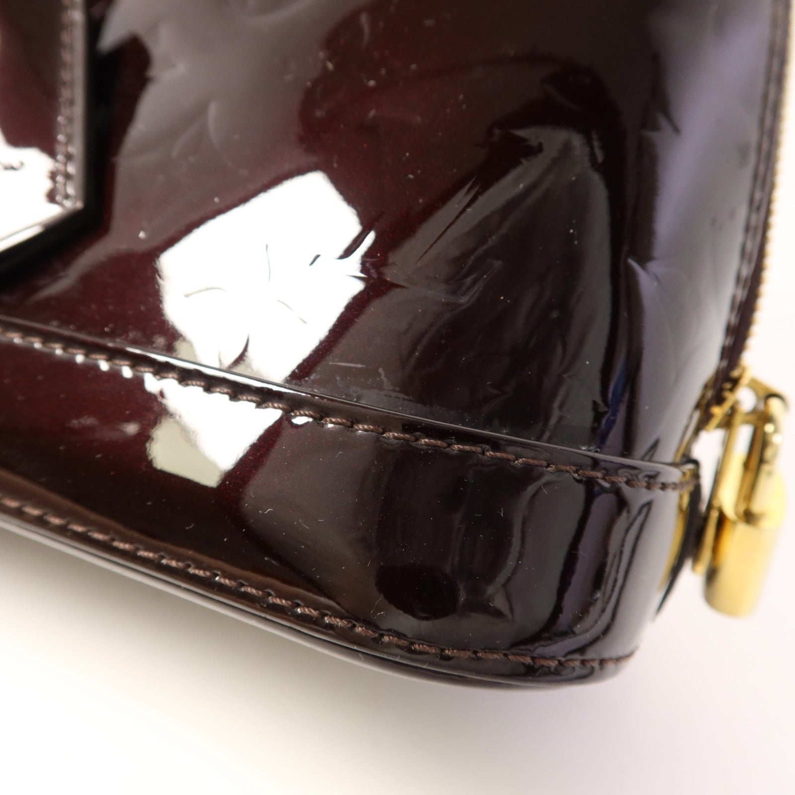 LOUIS VUITTON Vernis Alma BB金扣手挽肩背兩用袋