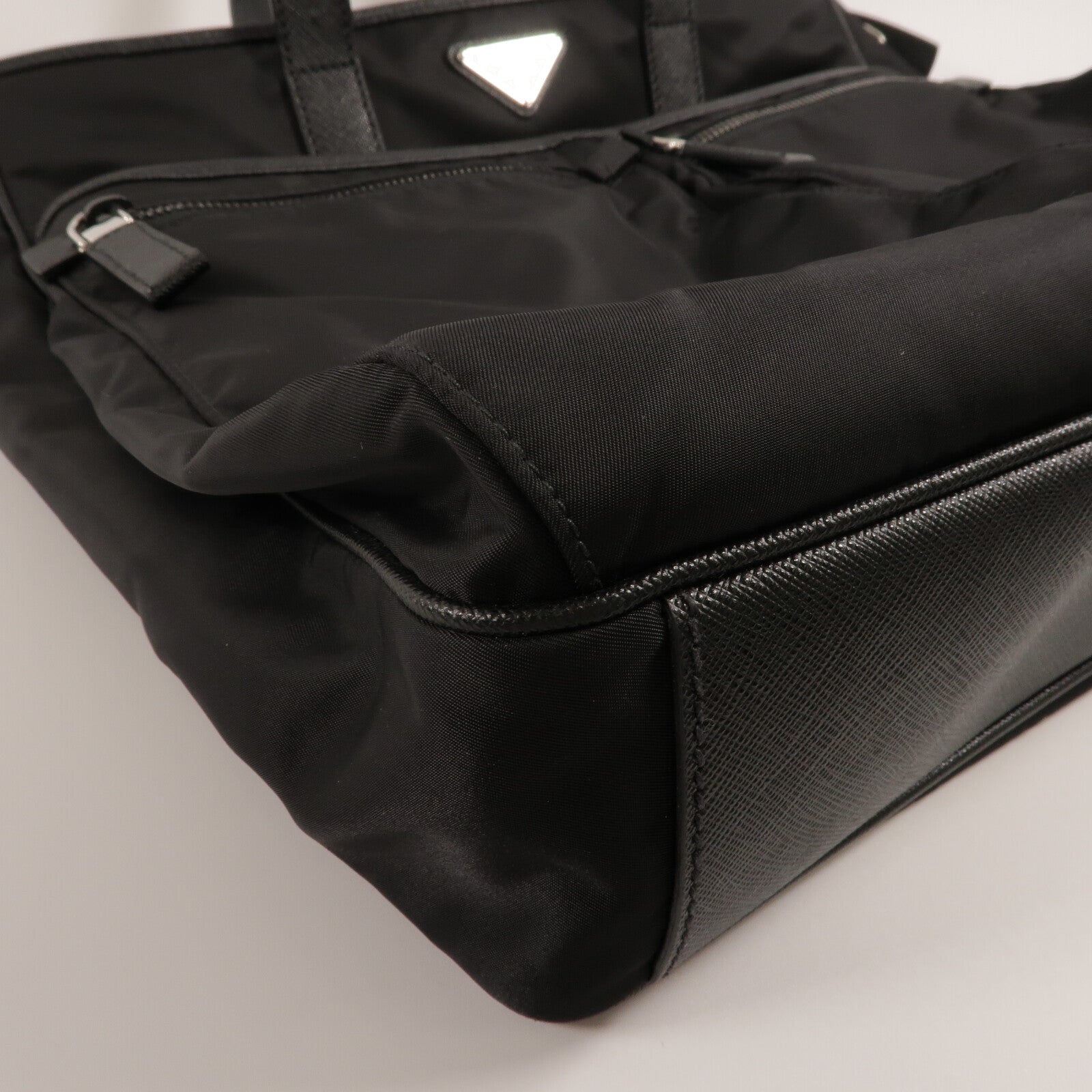 PRADA 尼龍/Saffiano皮革Tote Bag手挽肩背兩用袋