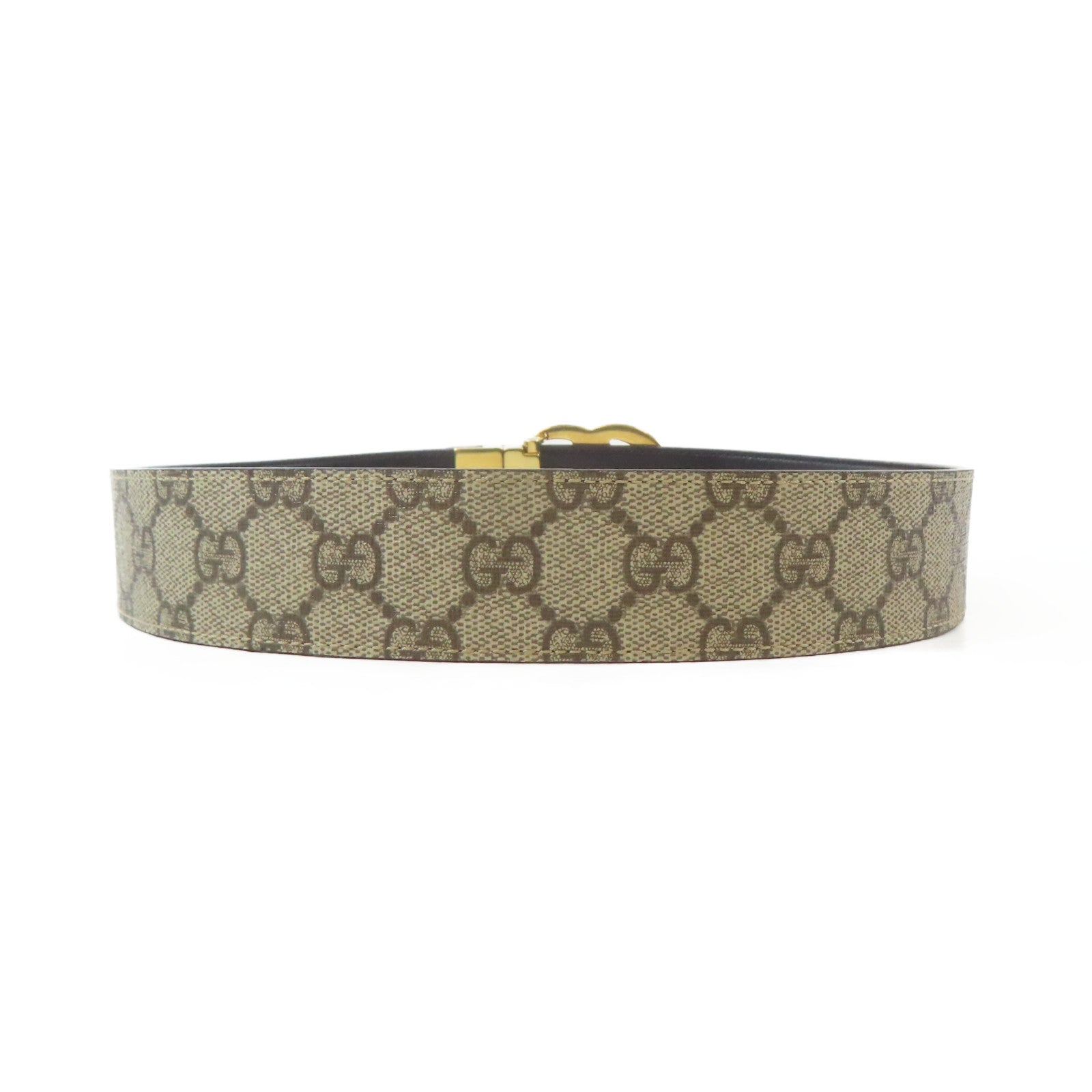 GUCCI 【激減優惠】PVC GG Marmont Reversible Belt皮帶米色