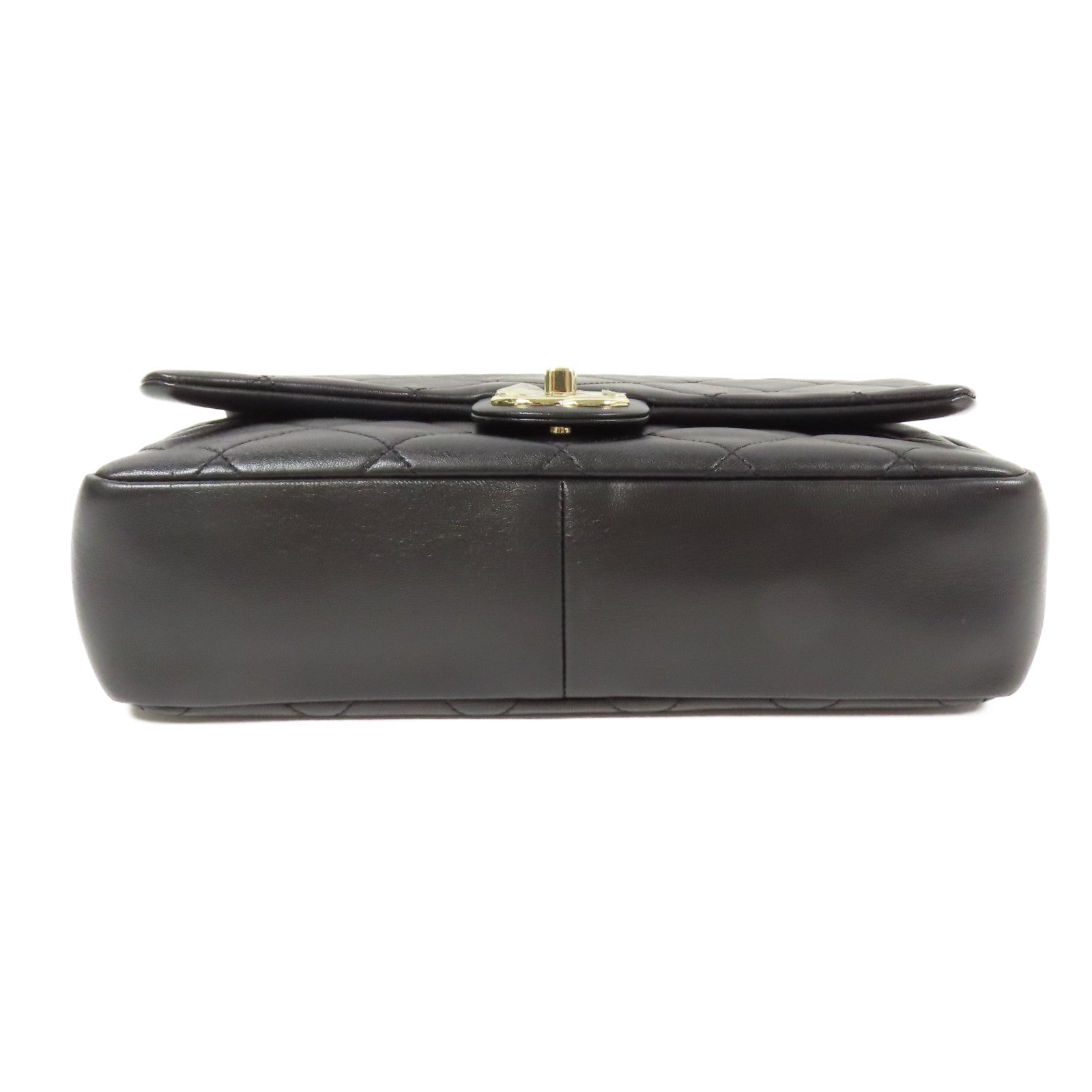 CHANEL 牛皮皮革Chain Flap Bag金扣鏈帶肩背袋