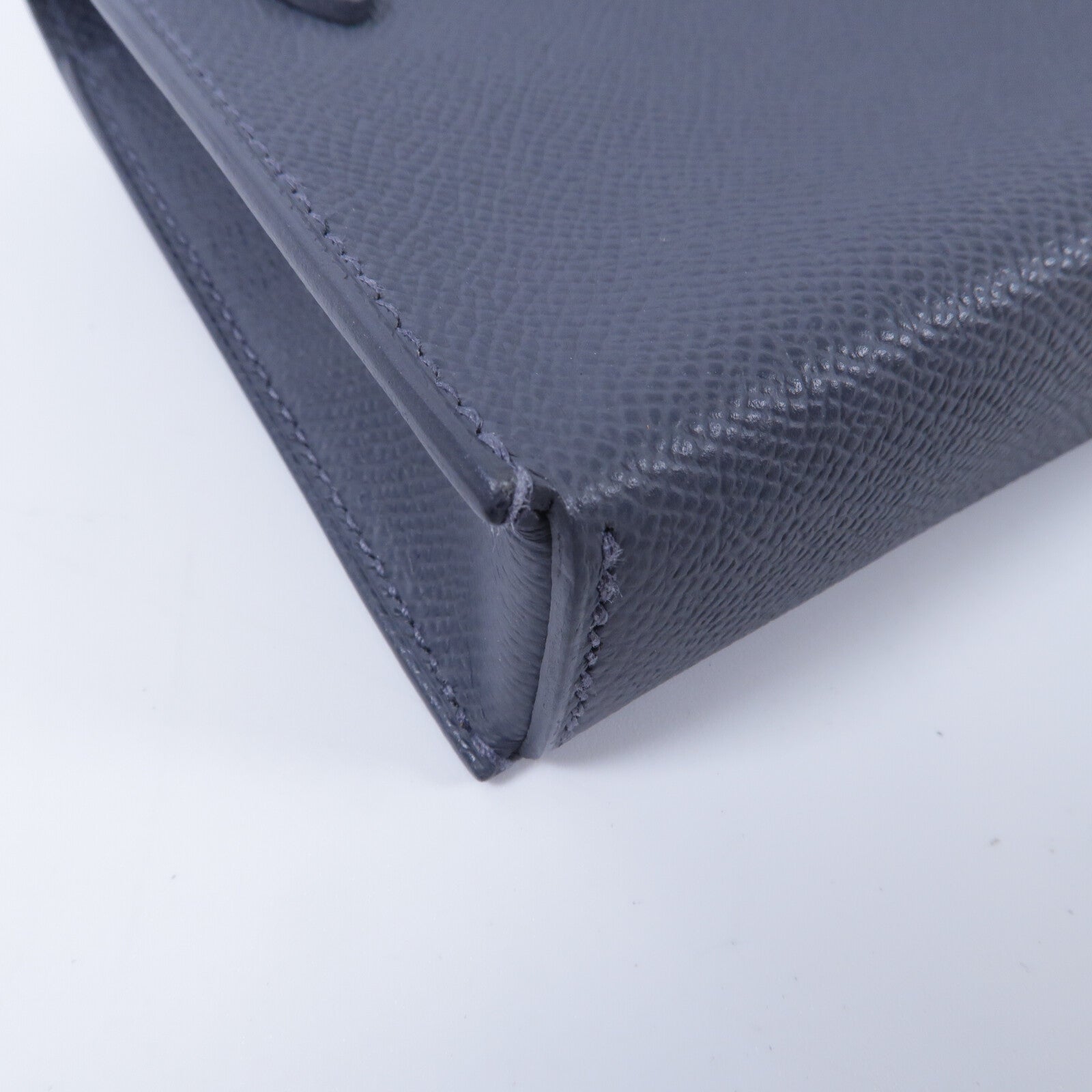 HERMES Epsom皮革Hermesnap Wallet Bag肩背袋Ardoise