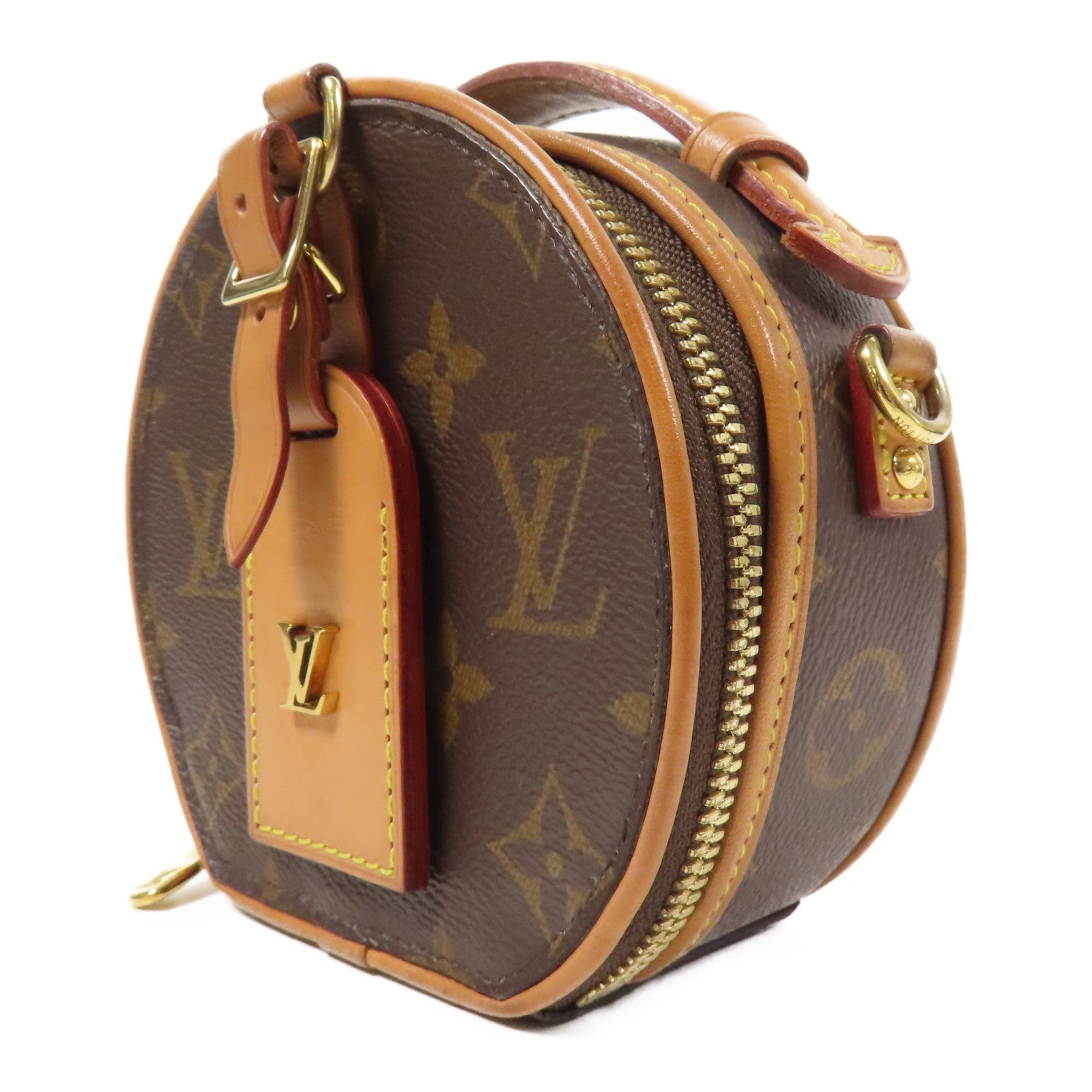 LOUIS VUITTON 【激減優惠】Monogram Mini Boite Chapeau金扣手挽肩背兩用袋棕色