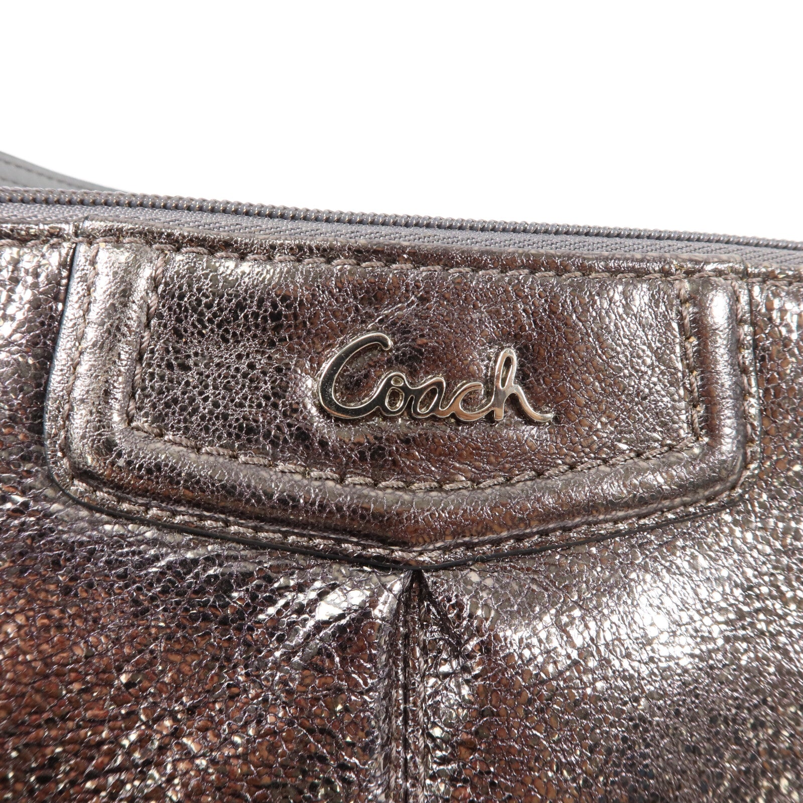 COACH 牛皮皮革Pouch Shoulder肩背袋