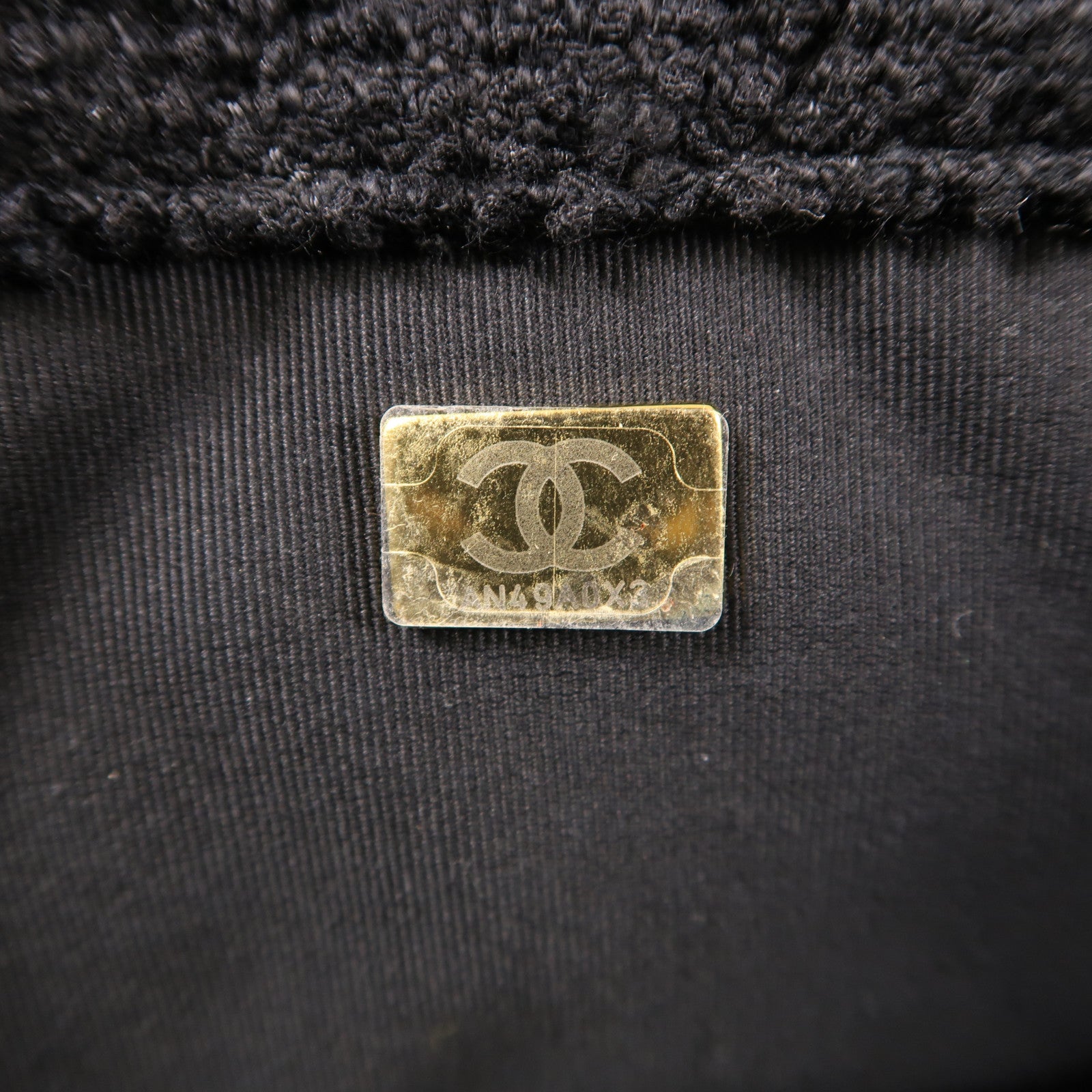 CHANEL 牛皮皮革/粗花呢2 Way Shoulder金扣手挽肩背兩用袋