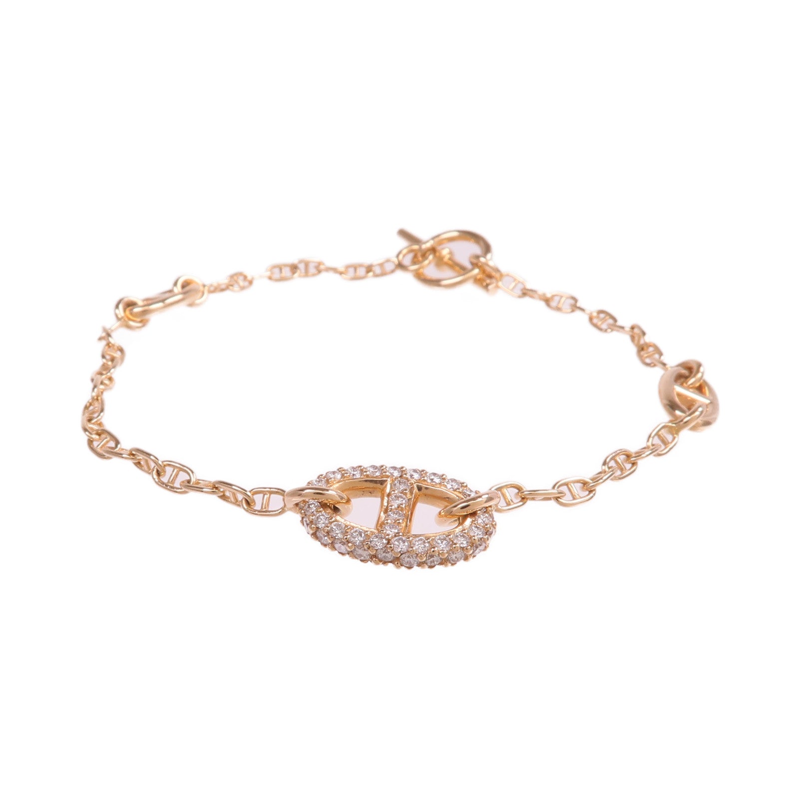 HERMES 18K玫瑰金Farandole Bracelet鑽石手鏈