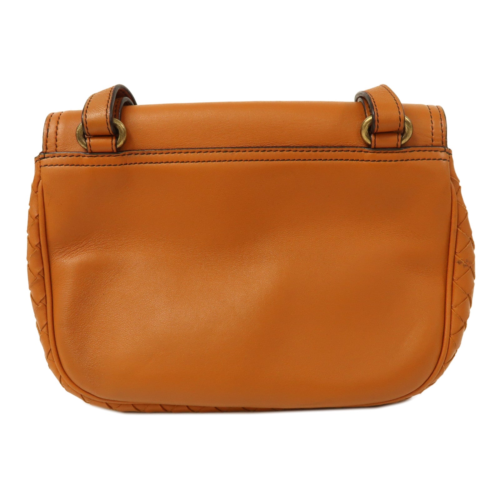 BOTTEGA VENETA 牛皮皮革Shoulder Bag金扣肩背袋啡色