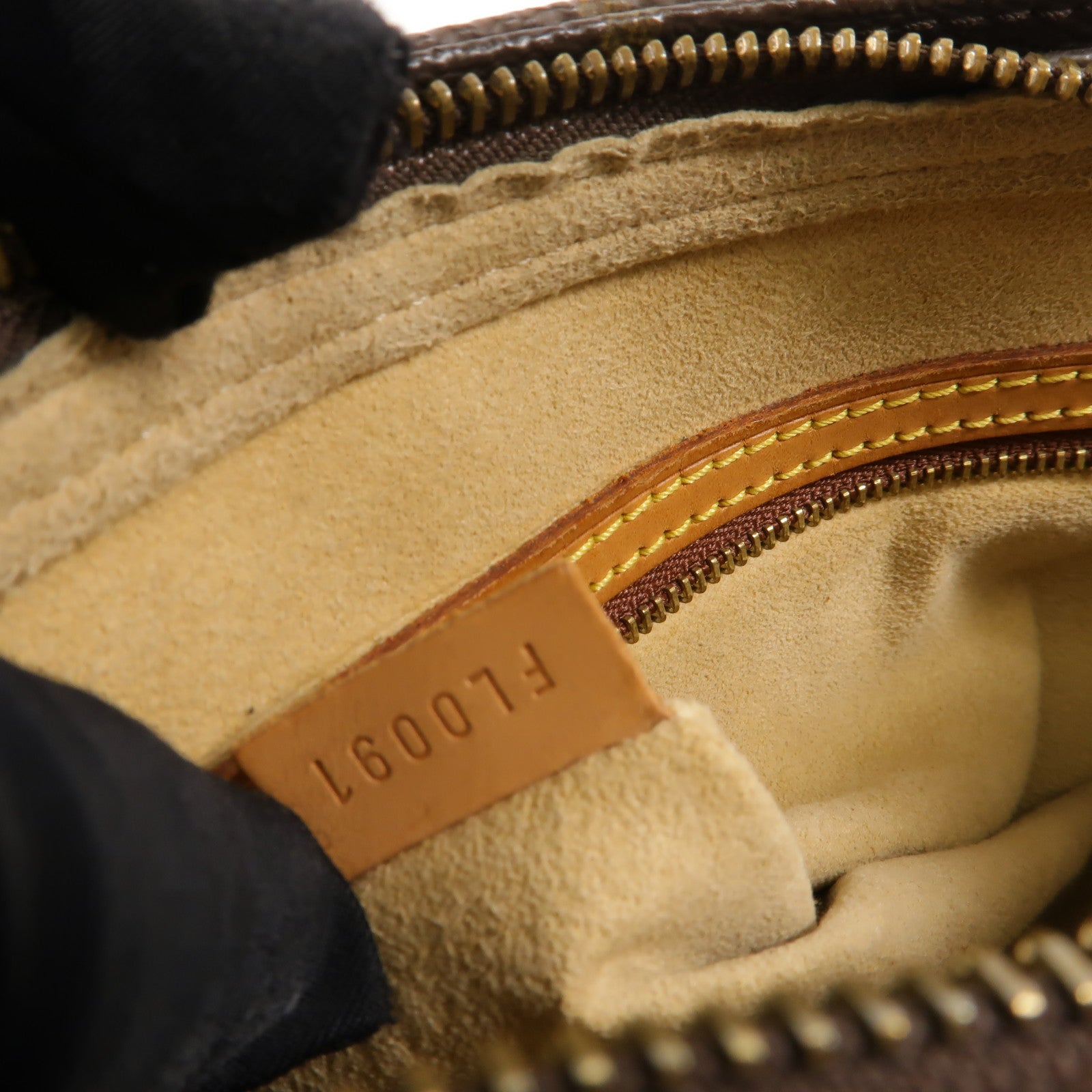 LOUIS VUITTON Monogram Looping MM金扣肩背袋棕色
