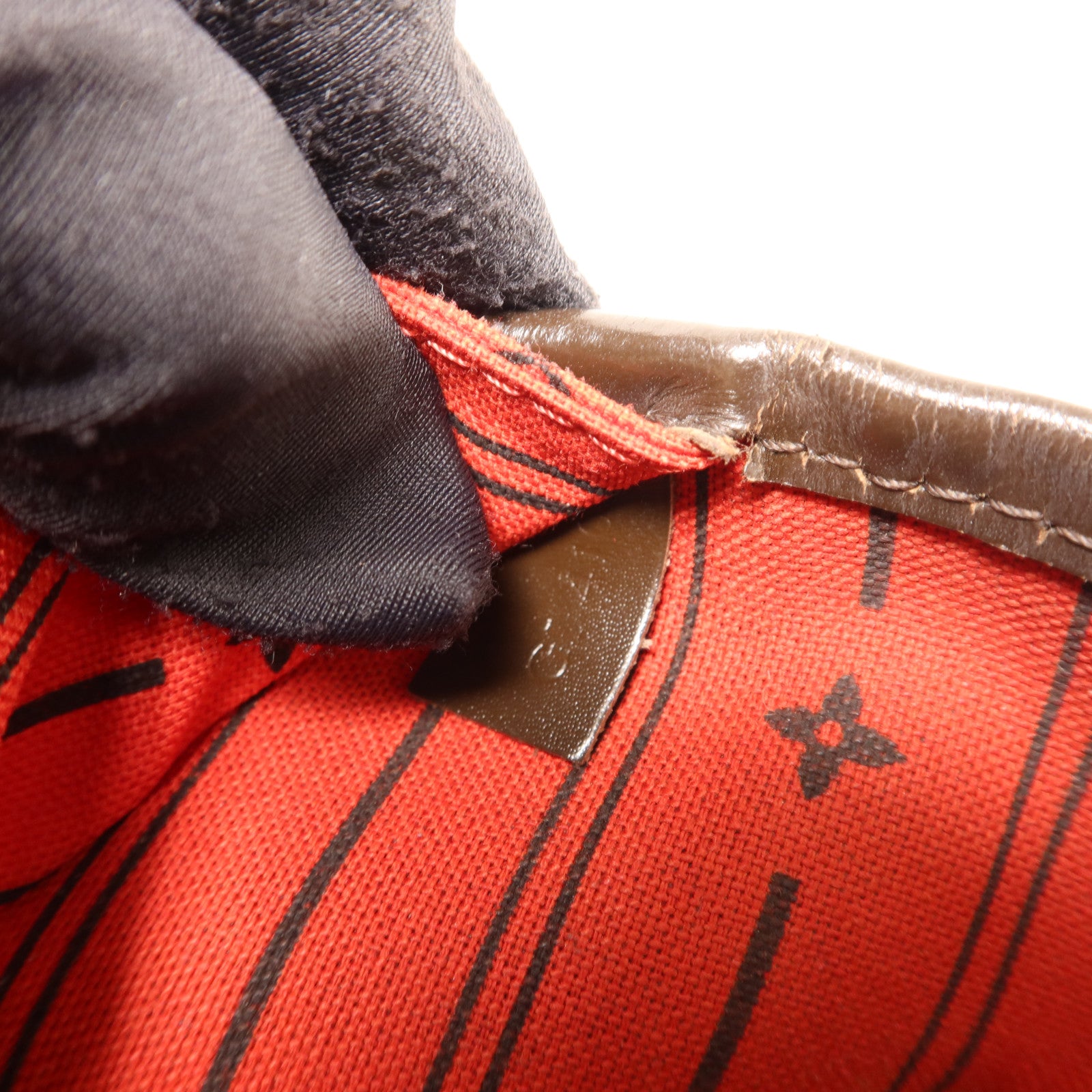 LOUIS VUITTON Damier Neverfull MM金扣手挽袋