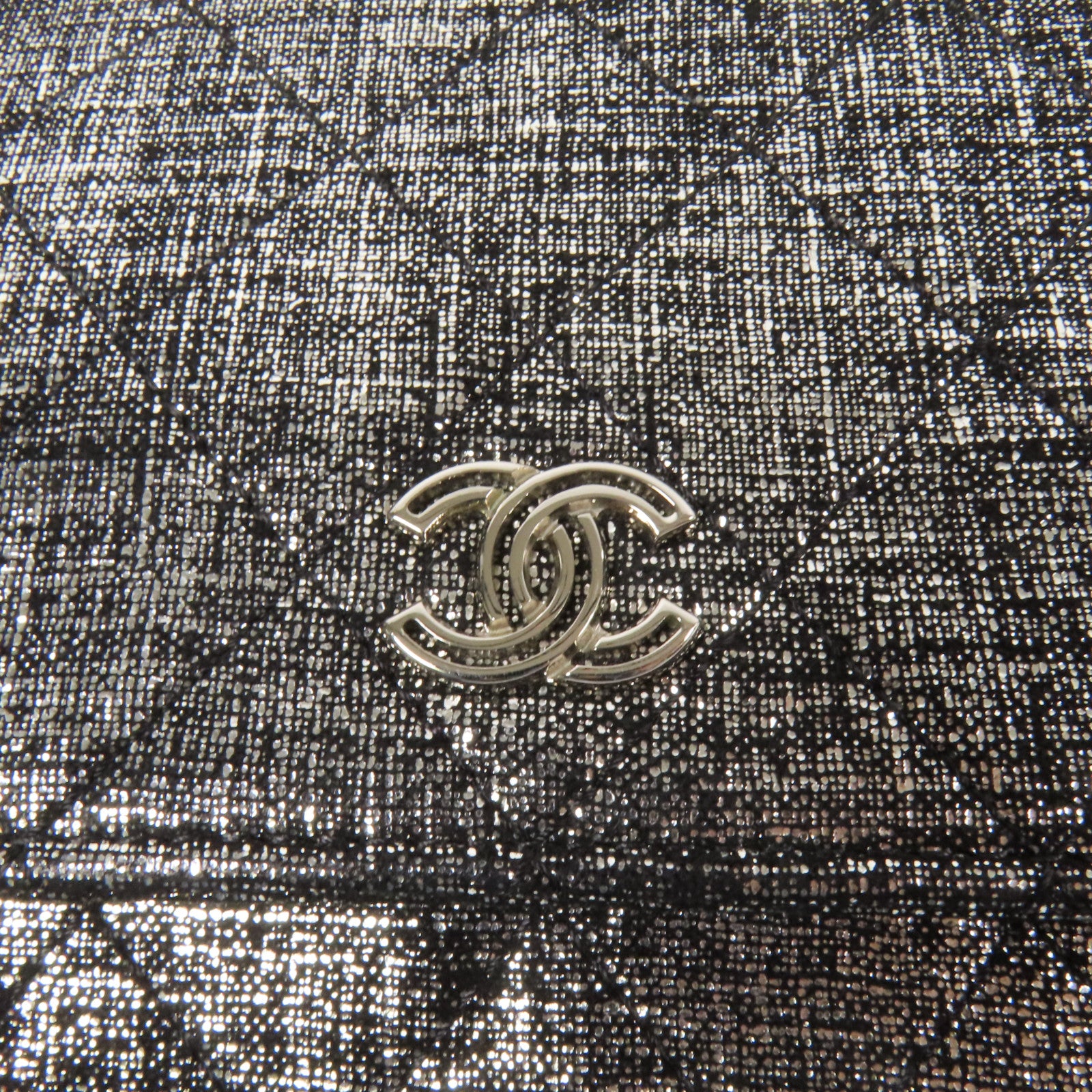 CHANEL 帆布WOC Wallet On Chain銀扣鏈帶肩背袋