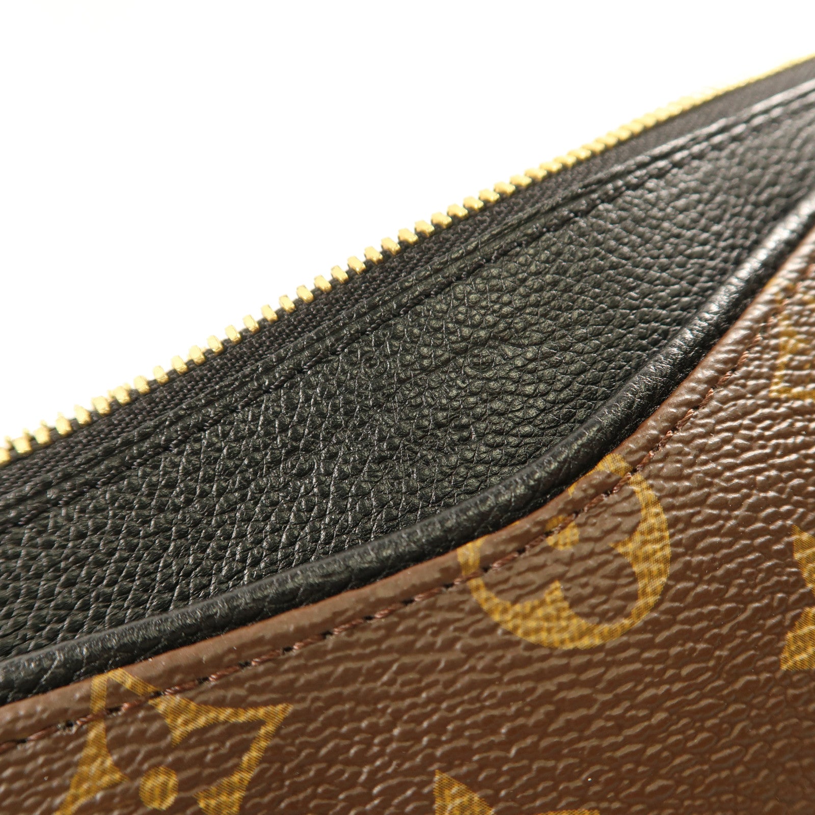LOUIS VUITTON Monogram Pallas BB金扣手挽肩背兩用袋啡色/黑色