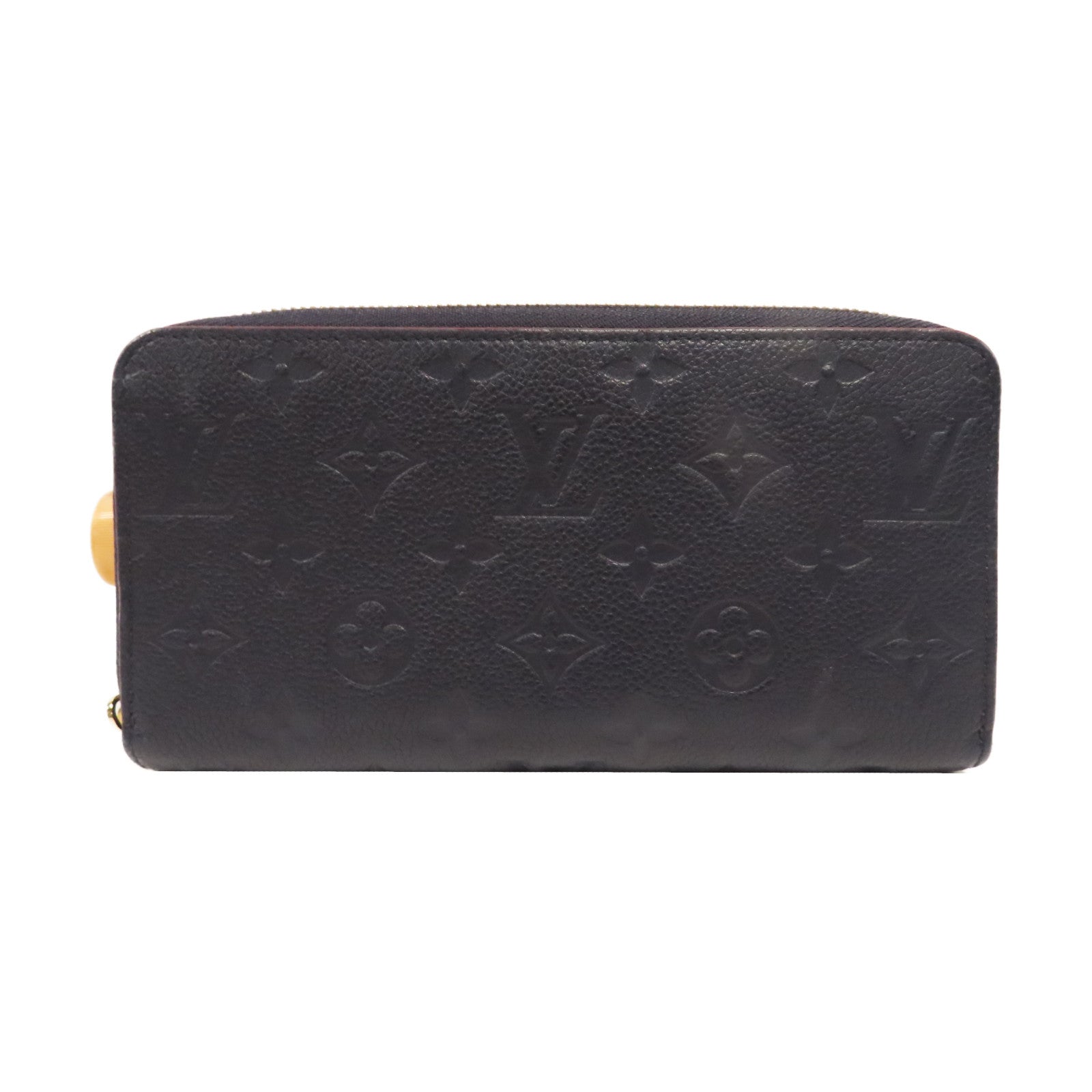 LOUIS VUITTON Monogram Empreinte Zippy Wallet金扣拉鍊長錢包藍色/紅色