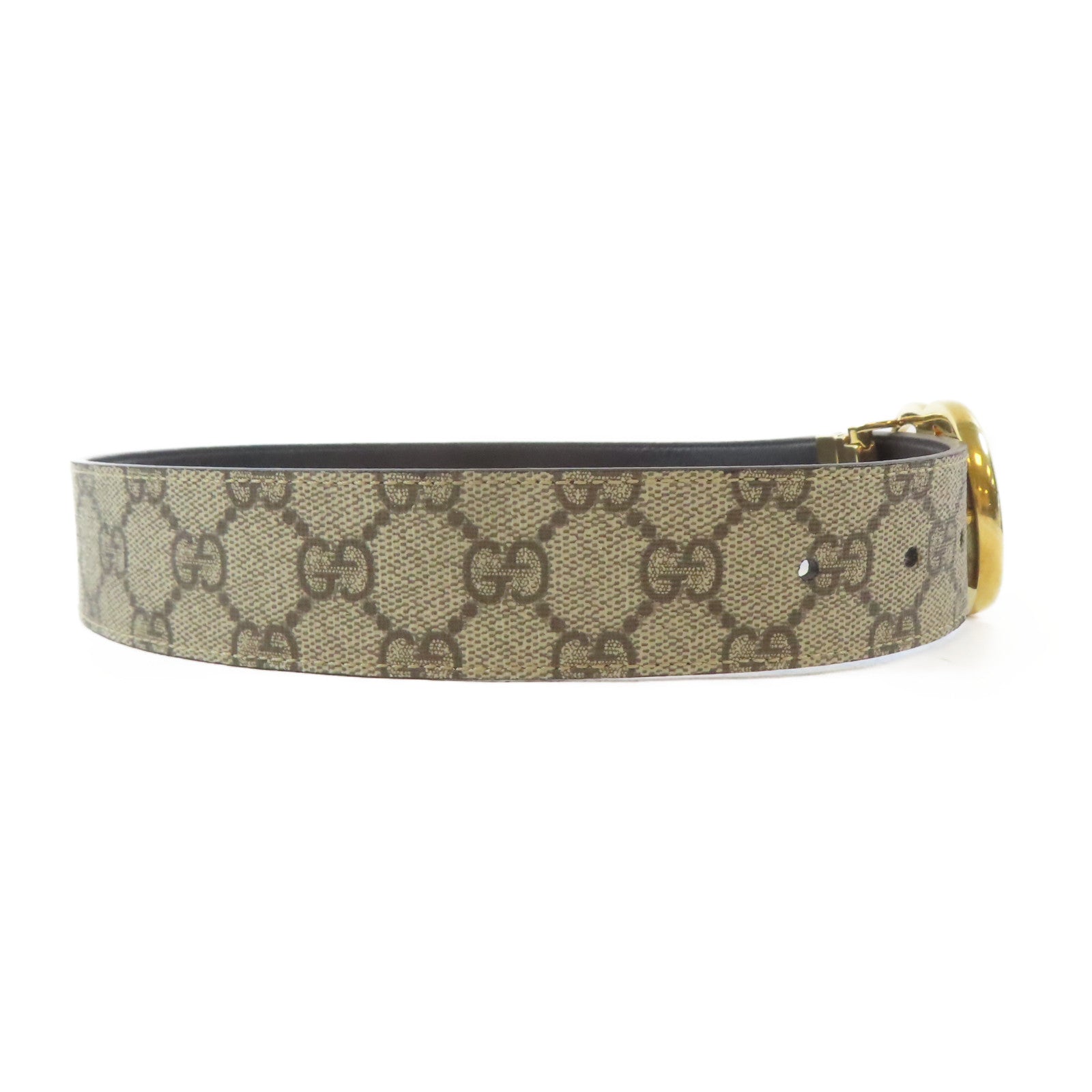 GUCCI 【激減優惠】PVC GG Marmont Reversible Belt皮帶米色