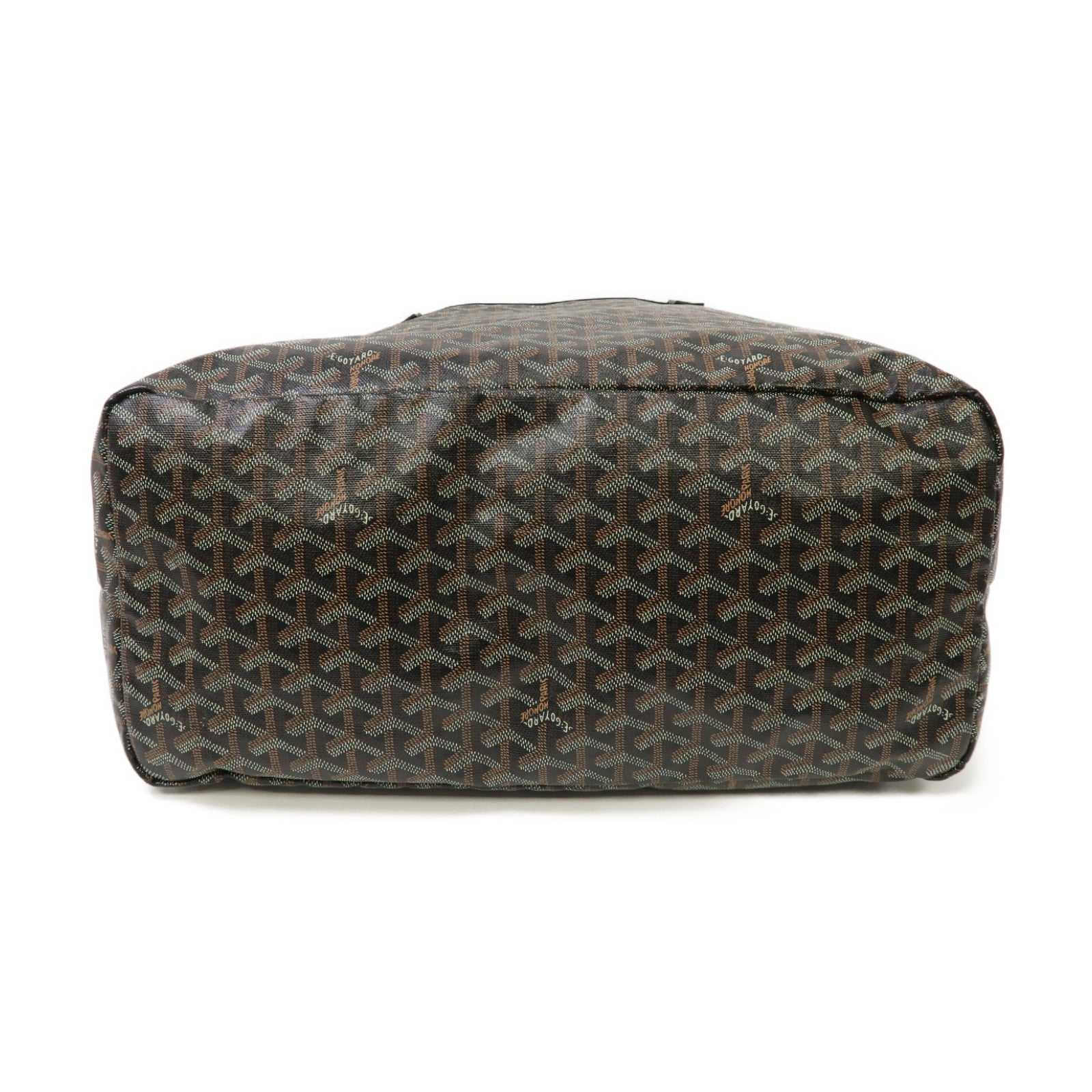GOYARD 塗層帆布/皮革Saint Louis手挽袋黑色/啡色