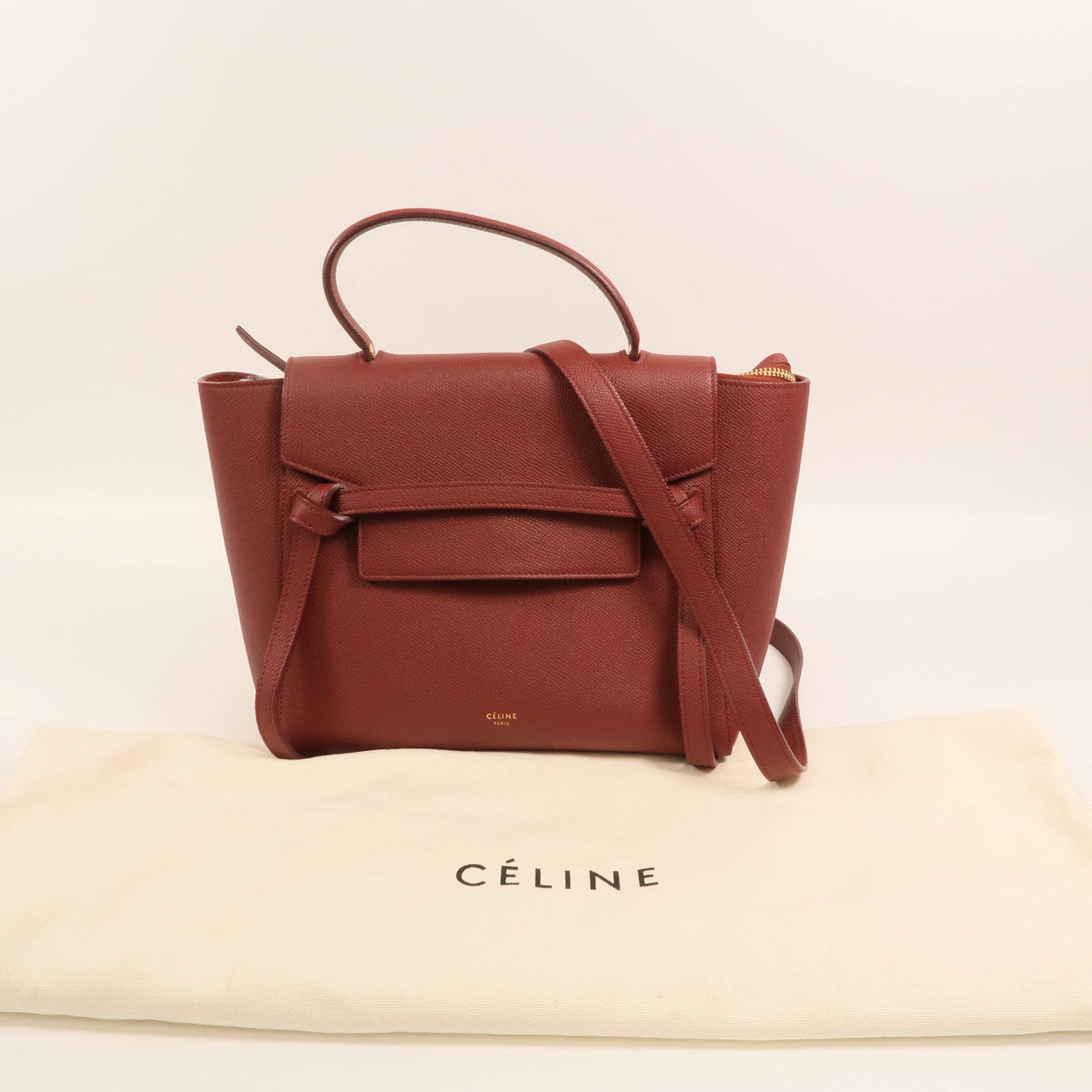 CELINE 牛皮皮革Micro Belt Bag手挽肩背兩用袋
